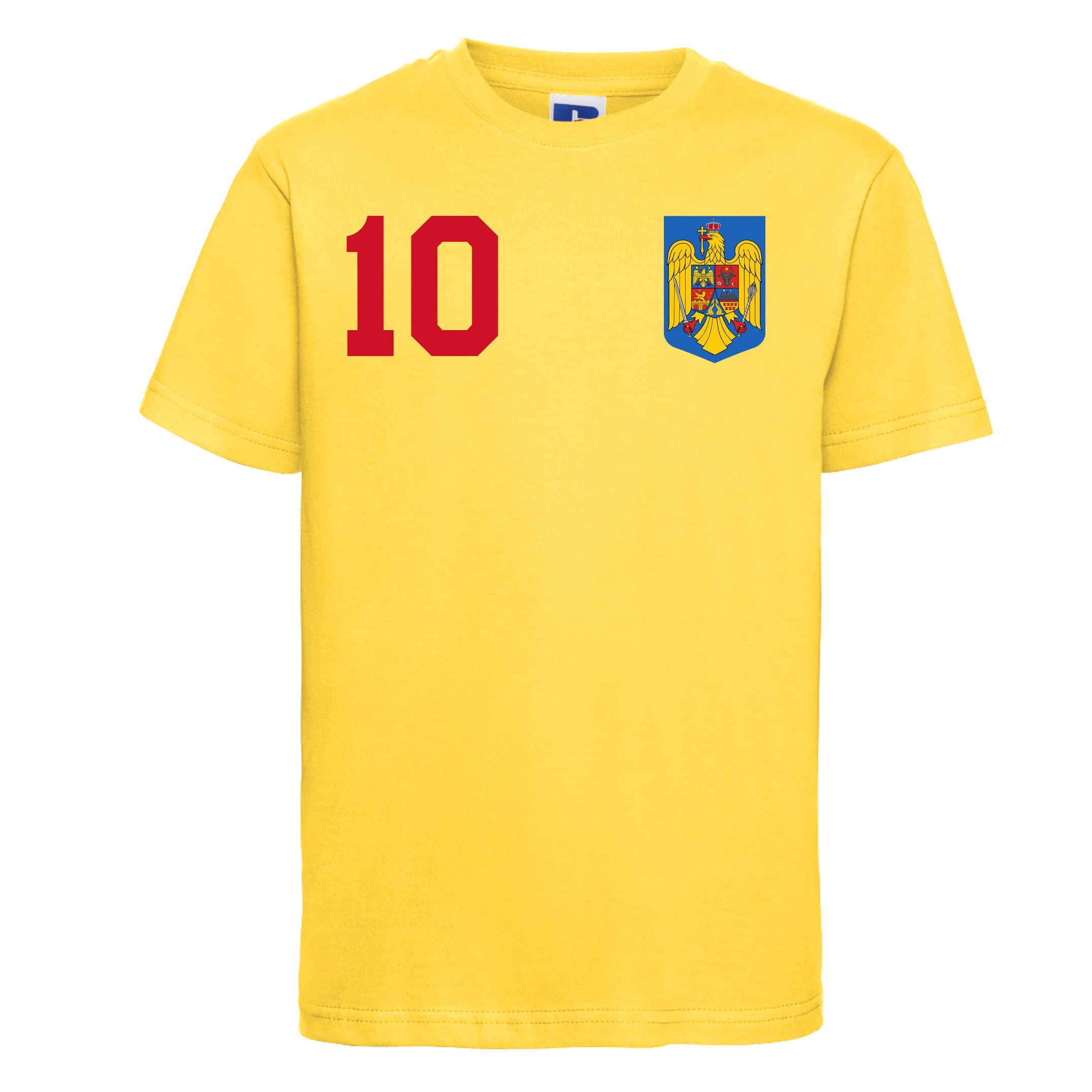 Youth Designz T-Shirt Rumänien Kinder T-Shirt im Fußball Trikot Look mit trendigem Print