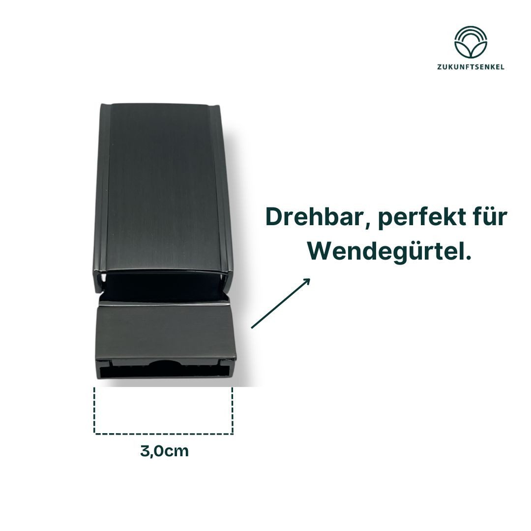ZUKUNFTSENKEL Gürtelschnalle Gürtelschnalle 30mm Steckschnalle Schnalle für Gürtel Wendgürtel (Schließe Wendschließe, 1-St) Wendeschnalle für Wechselgürtel und Ledergürtel