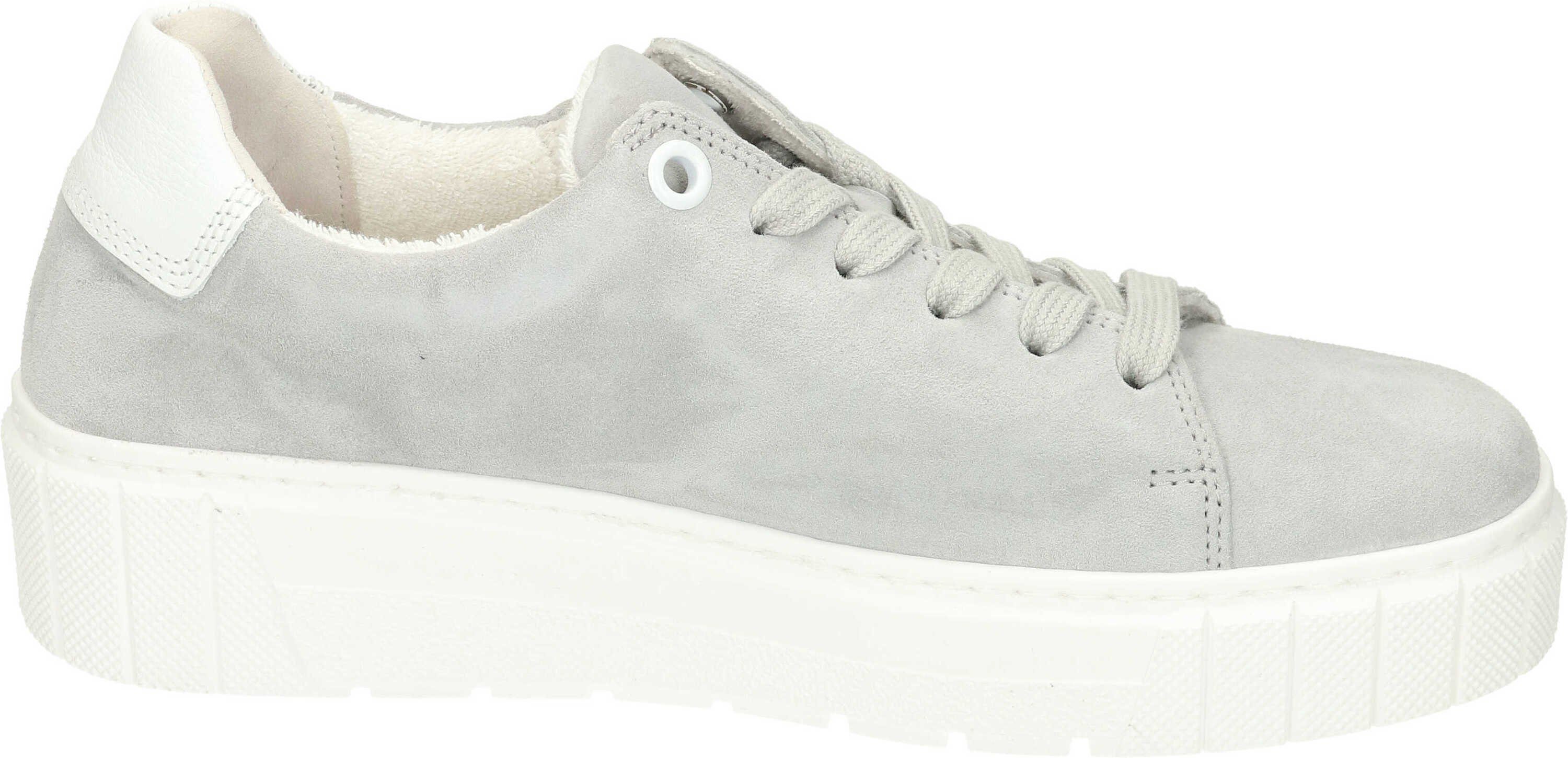 grey/weiss) Schnürschuh Schnürer Gabor aus Grau echtem Leder (light