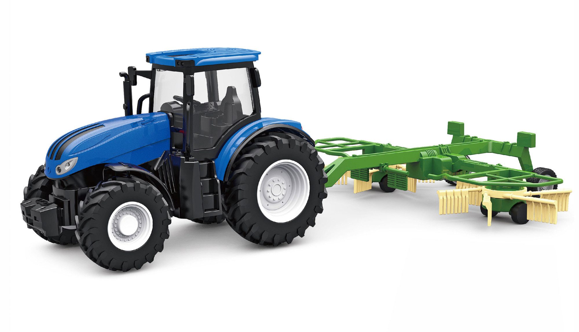 RC-Bagger Amewi RC Traktor mit Kreiselschwader, Licht & Sound, 1:24 RTR