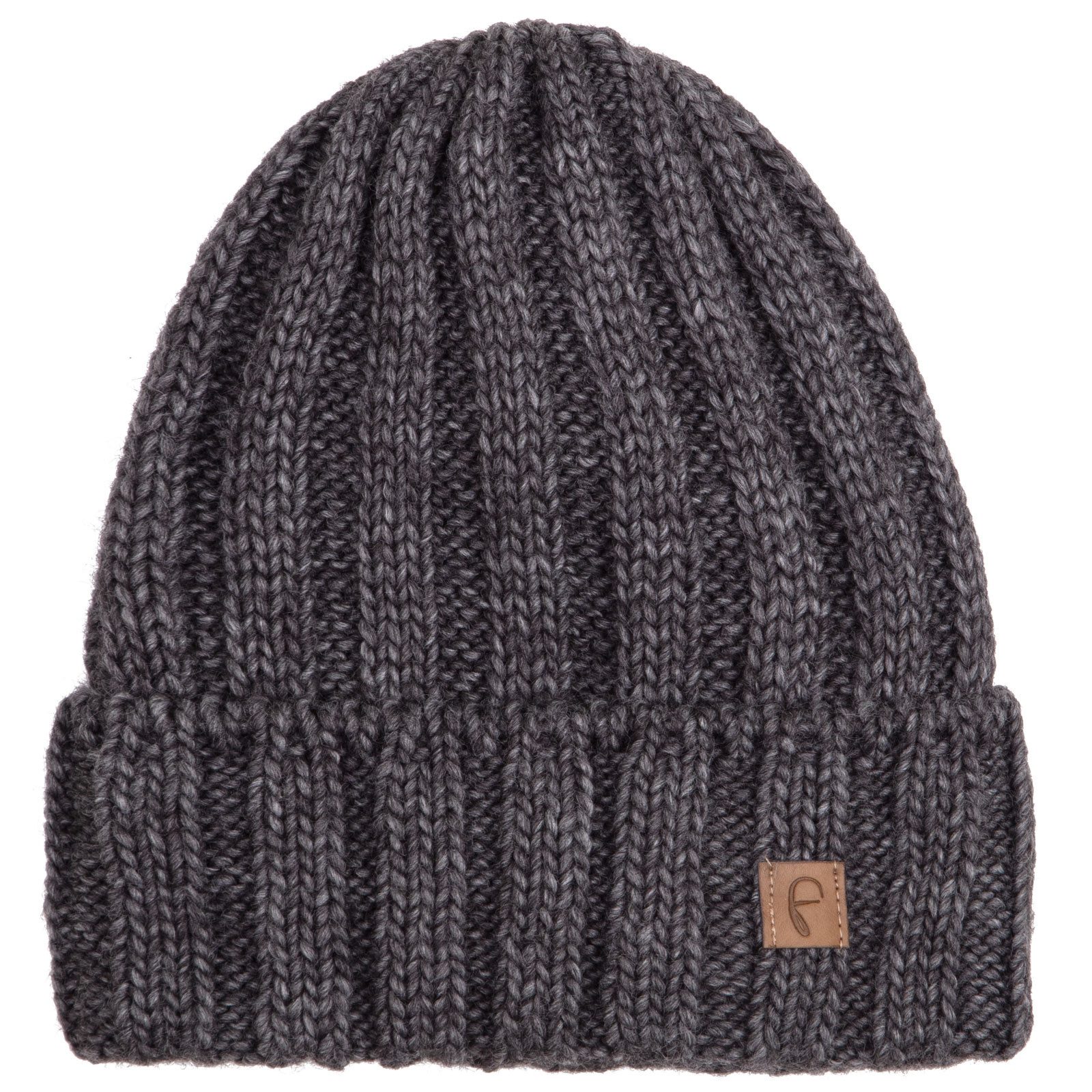 Faera Strickmütze (1-St) Wintermütze gefüttert Grobstrick Fleecefutter Beanie Herren Damen