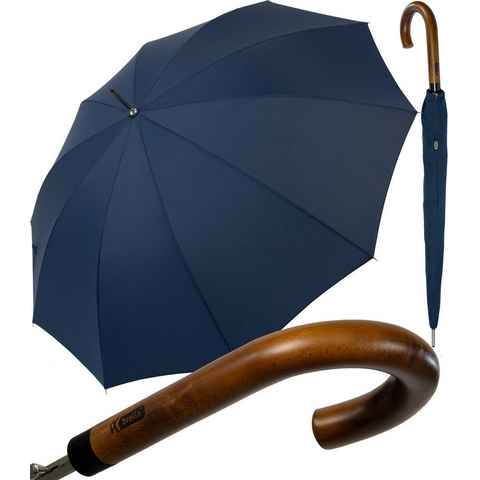 iX-brella Langregenschirm High Quality Herren-Schirm mit Automatik und Echtholz-Rundhakengriff, klassisch-edel