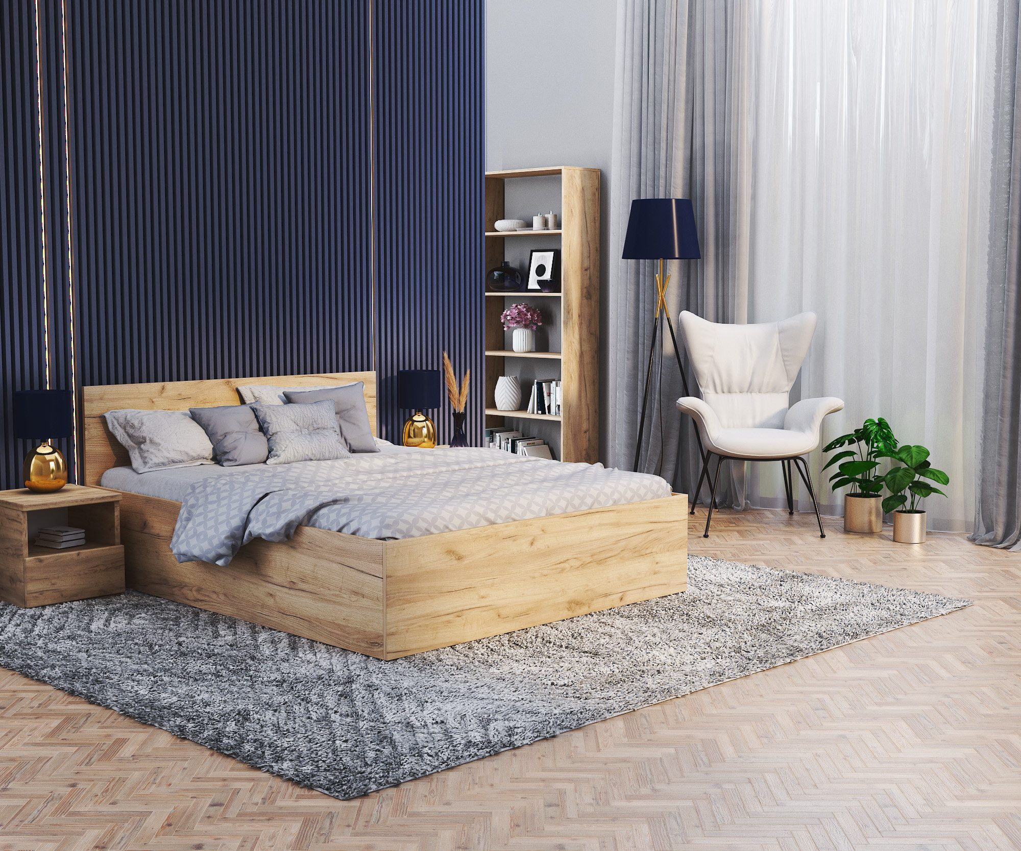FDM Stauraumbett Bettgestell Bettrahmen Doppelbett 120x200, günstig online kaufen