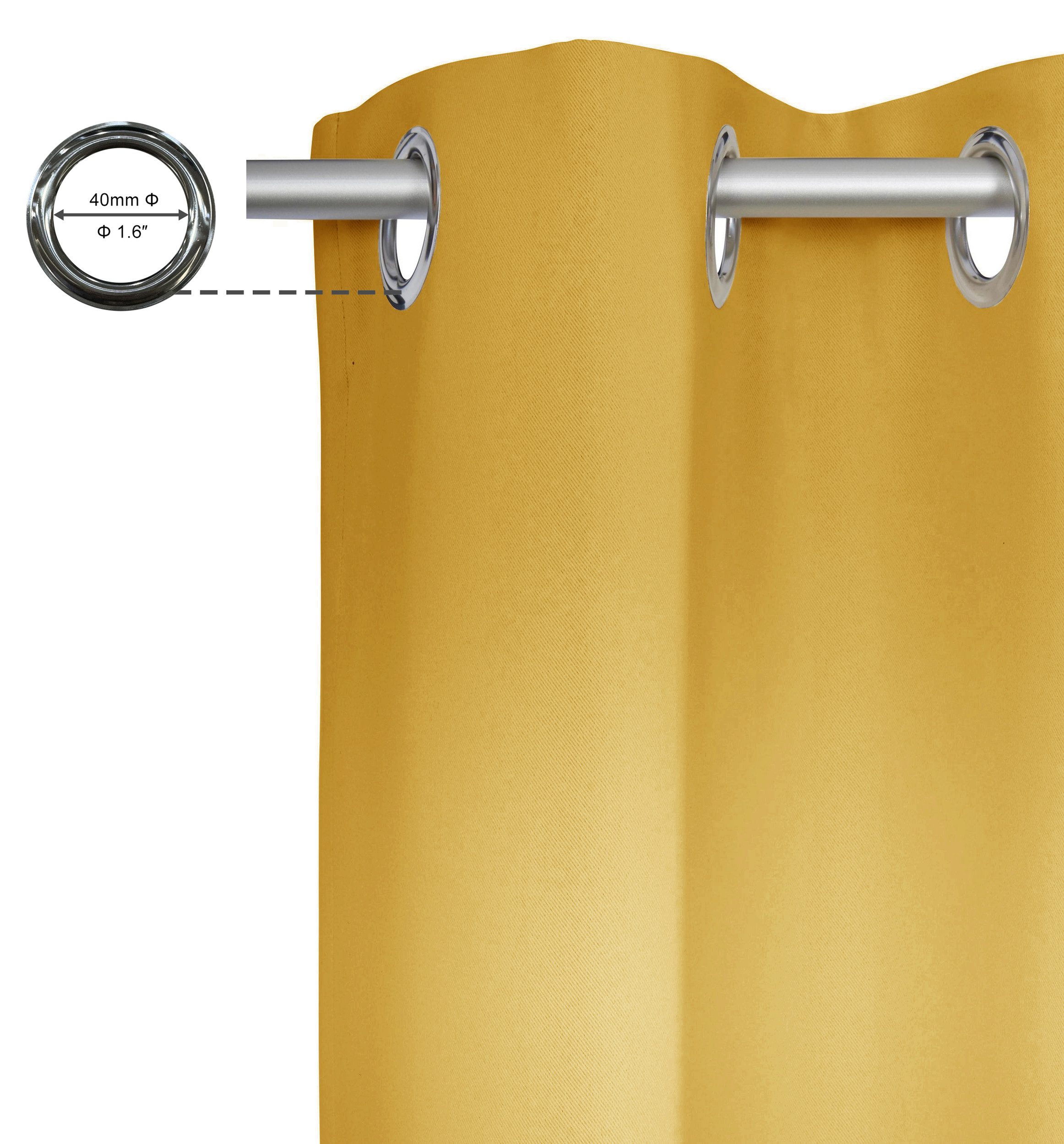 OTTO home Vorhang SOLA (1 St), Ösen, verdunkelnd, Polyester, blickdicht, Ösen-Aufhängung, wärmeabweisend, 1er oder 2er Set