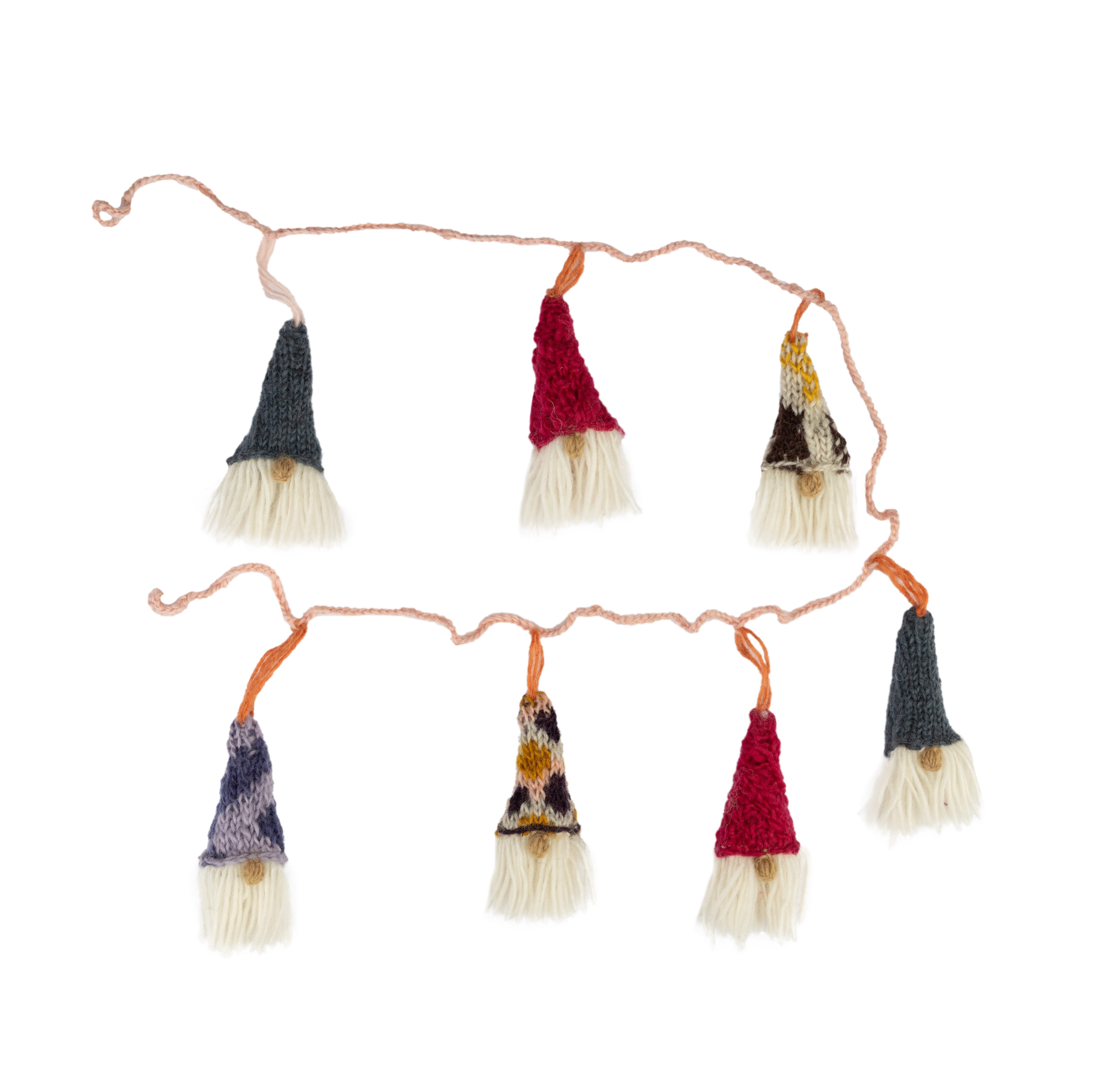 El Puente Girlande Weihnachtsgirlande "Wichtel", Handmade, Fair Trade