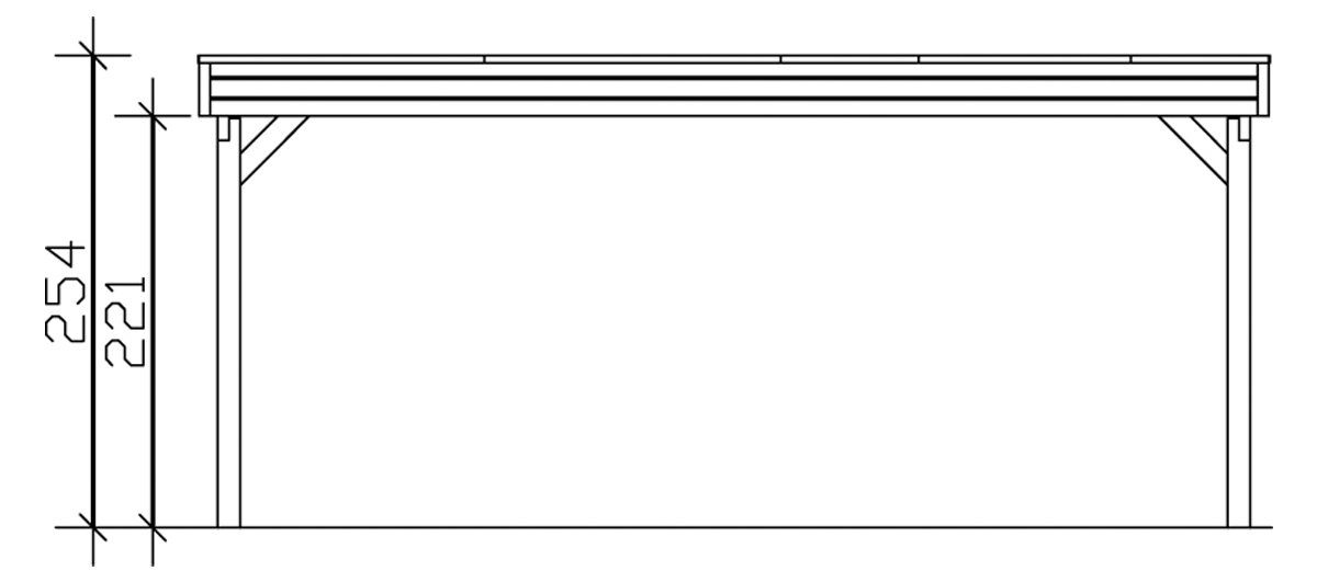 Skanholz Doppelcarport Friesland, BxT: cm, Einfahrtshöhe 210 cm 557x555