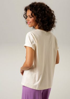 Aniston CASUAL T-Shirt mit ausdrucksvollem Frontdruck - NEUE KOLLEKTION