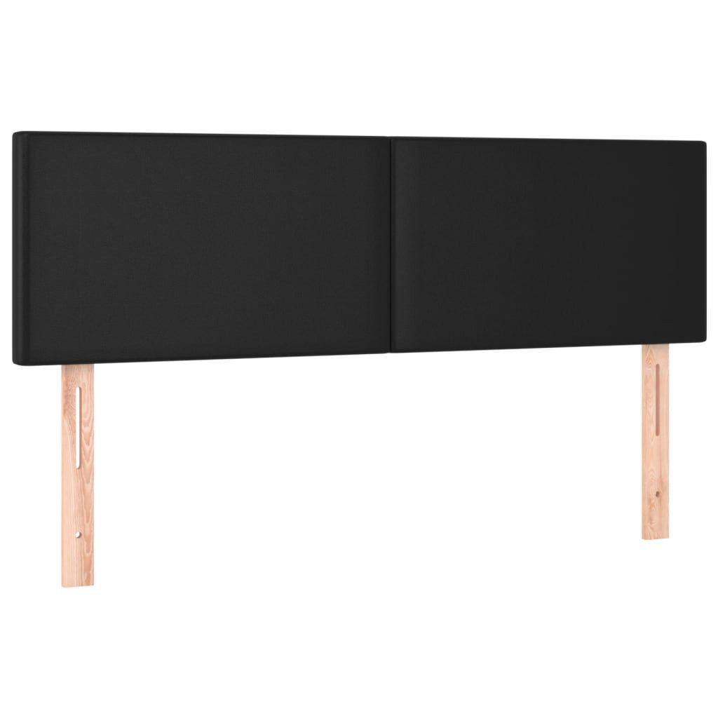 vidaXL Bett Kopfteile Schwarz 144x5x78/88 cm Kunstleder (1-tlg)