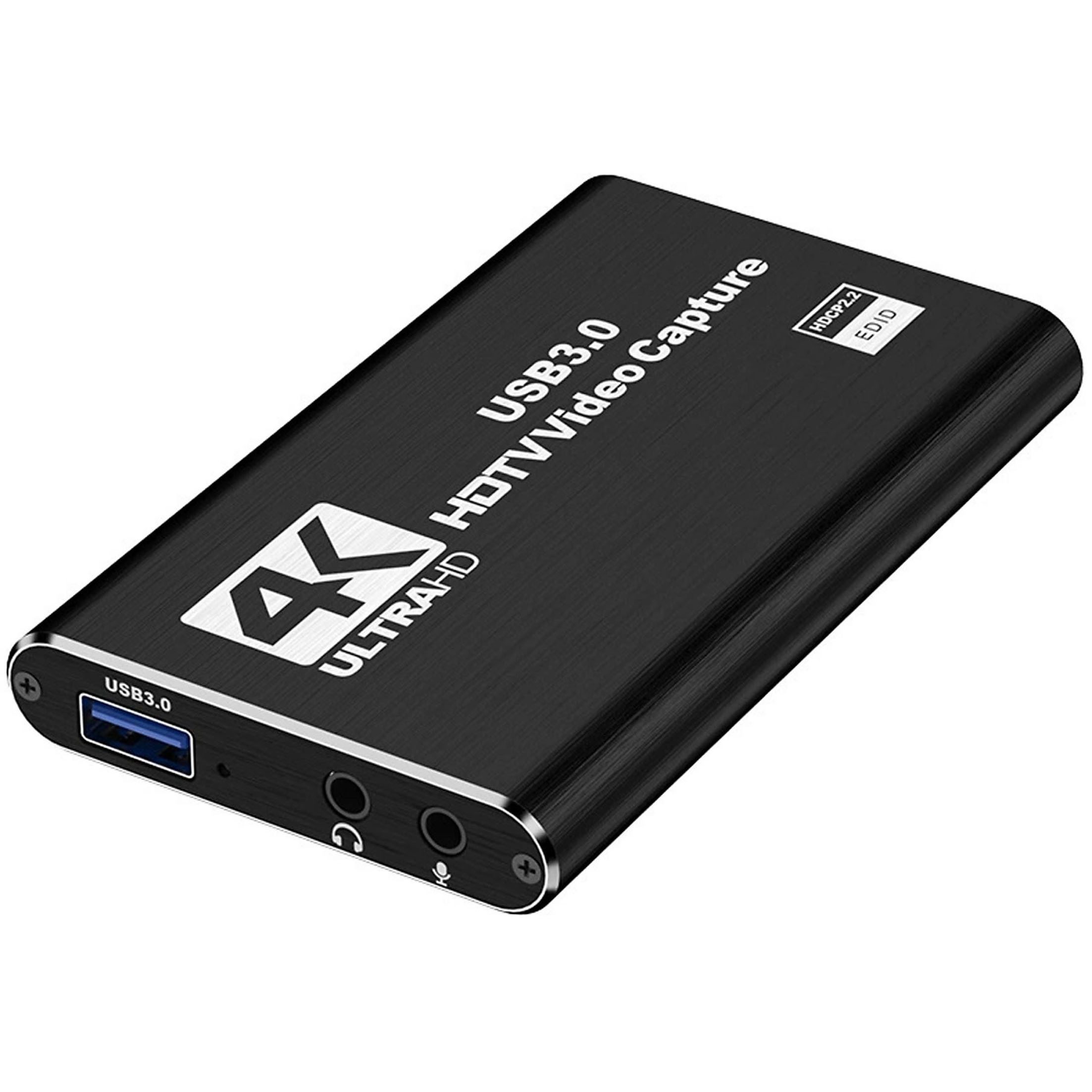 KINSI 4K HDMI-Videoaufnahmekarte, USB 3.0 HDMI Video Game Capture Recorder USB-Recorder (Max. HDMI-Eingang 4K 30Hz, Videoaufnahme bis 1080P 60Hz)