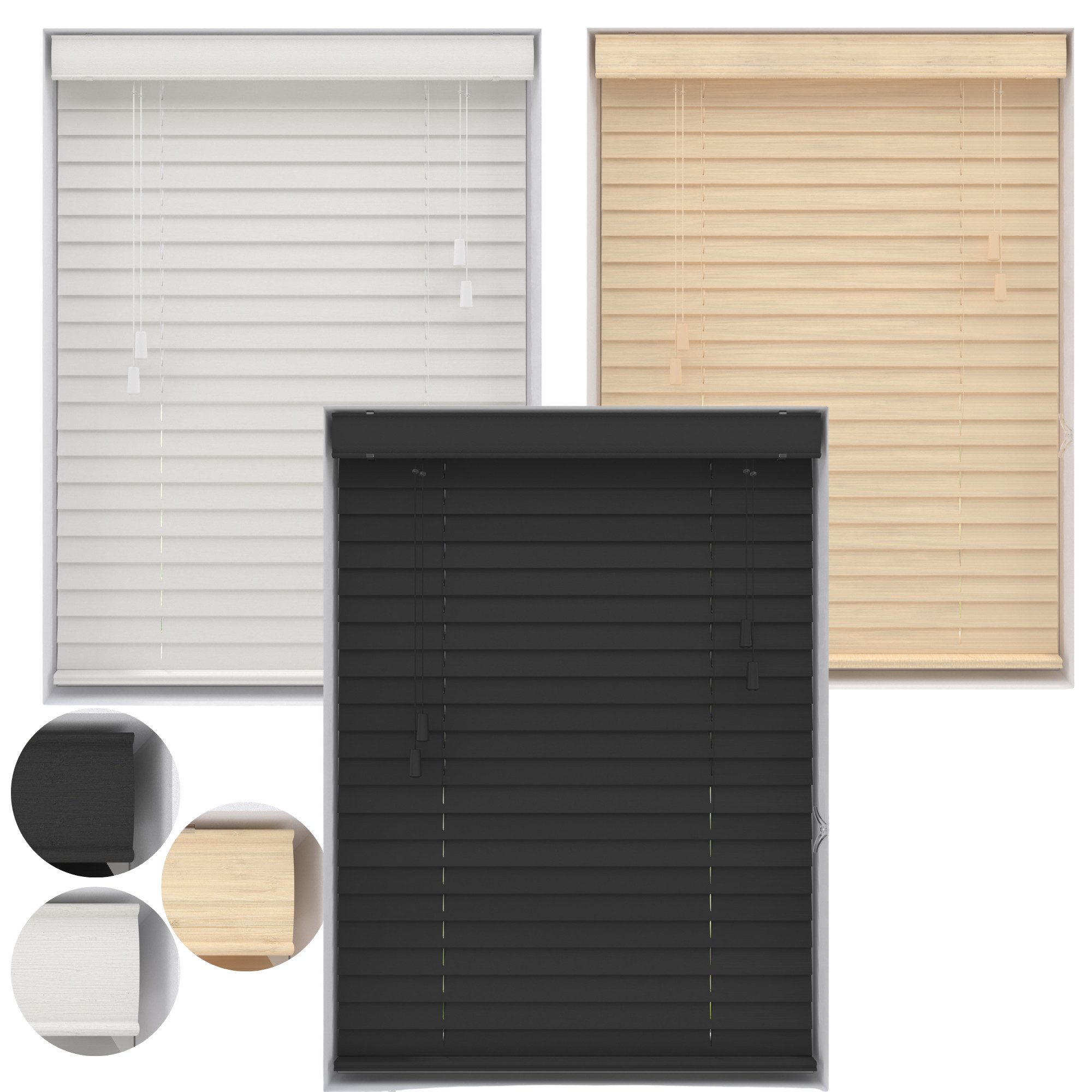 Plisseeonline Jalousie Holzjalousie, Wand,.Deckenmontage, Wand,-Deckenmonta günstig online kaufen