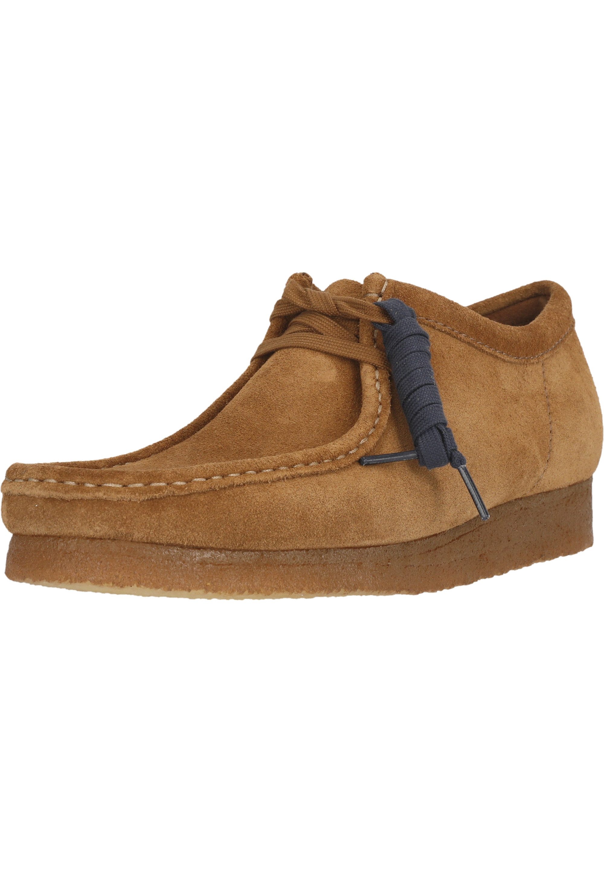 Clarks Wallabee Cola Mokassin mit der unnachahmlichen Kreppsohle