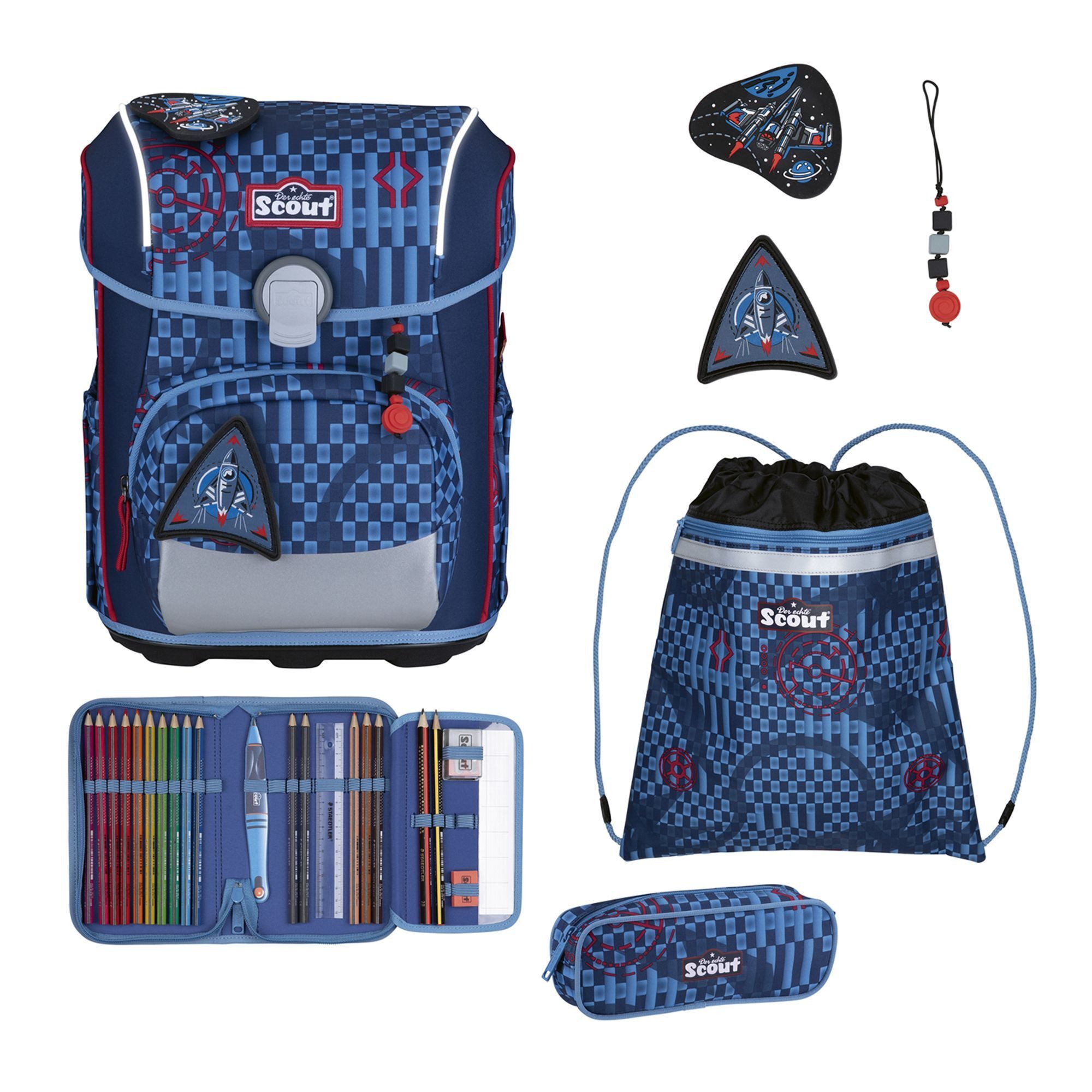 Scout Schulranzen Neo Exklusiv (5-tlg), Polyester