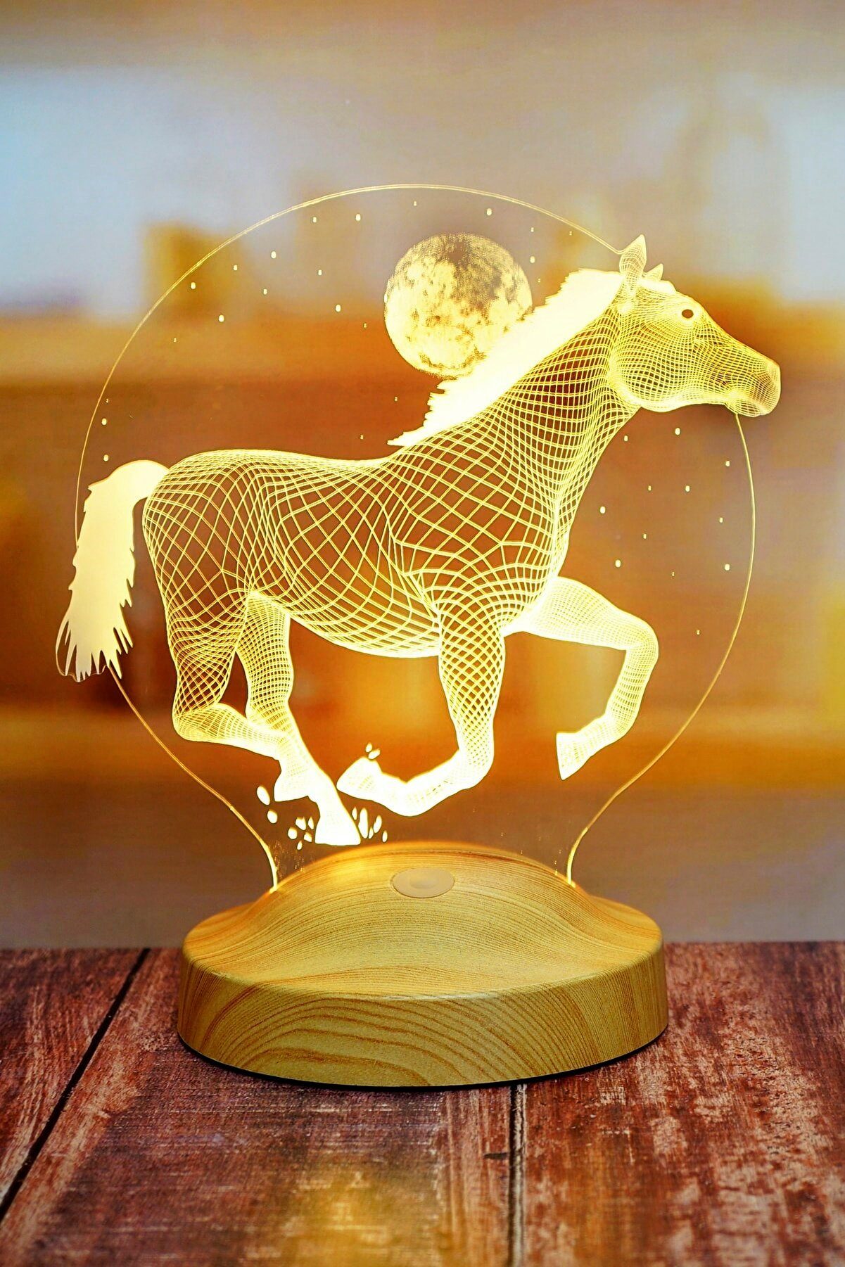 Geschenkelampe LED Nachttischlampe Pferd 3D Nachtlicht für Reiterin und Reiter und Pferdeliebhaber, Leuchte 7 Farben fest integriert, Geburtstagsgeschenk für Freunde, Mädchen, Jungen