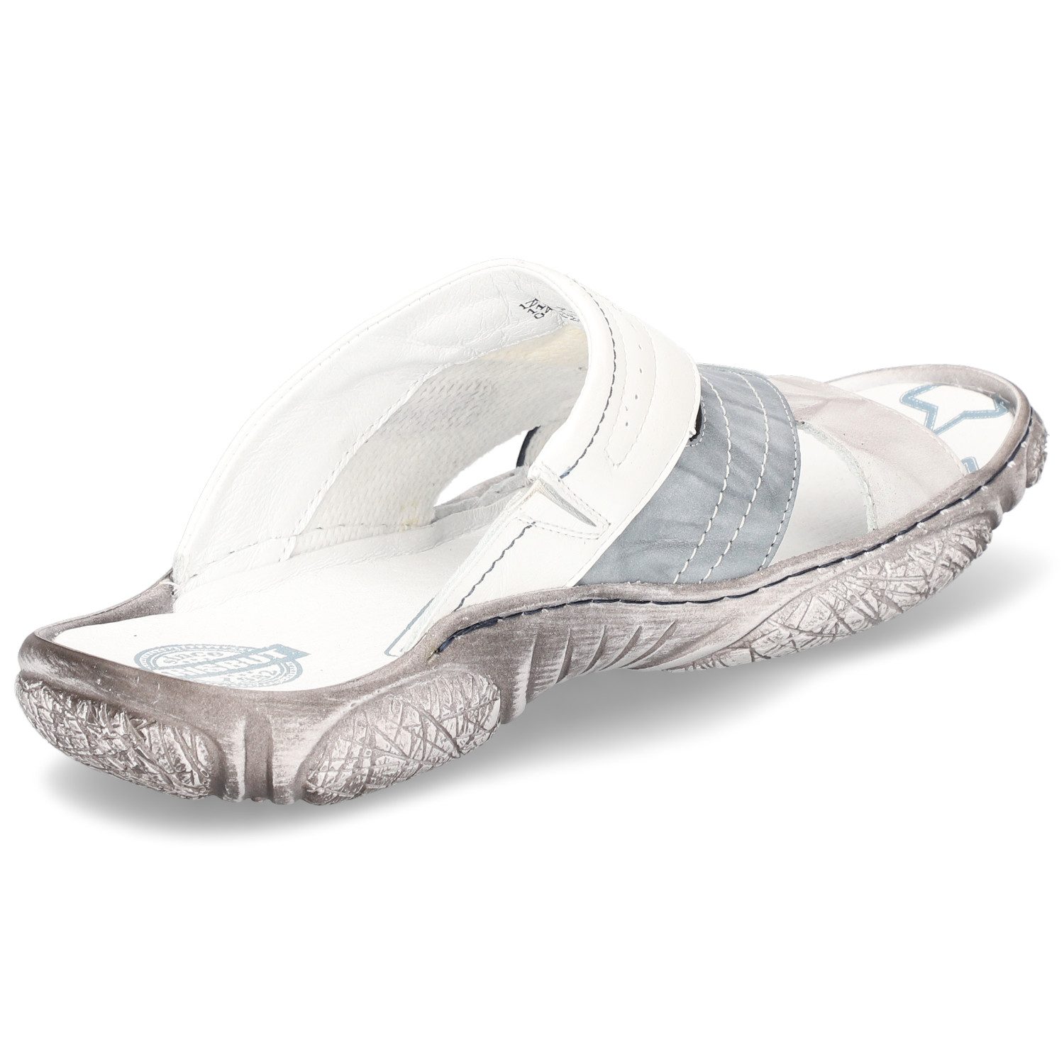 KRISBUT Krisbut 1203-7 Herren Glattleder weiss Pantolette