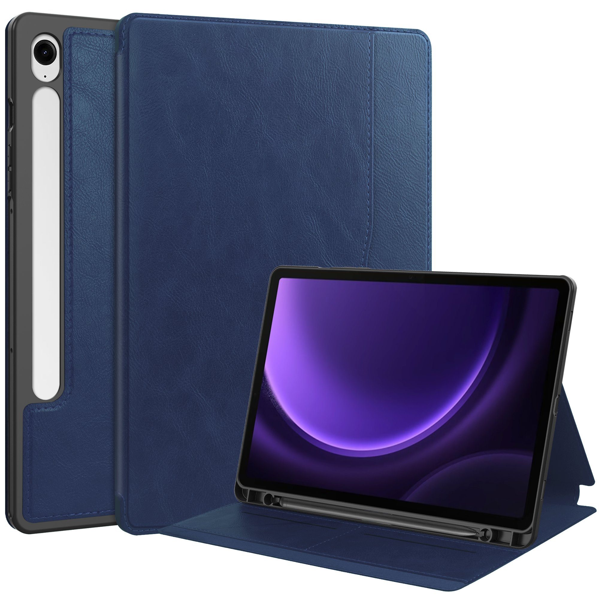 Lobwerk Tablet-Hülle Schutzhülle für Samsung Galaxy Tab S9 X710, SM-X716B, SM-X718U 11 Zoll, Wake & Sleep Funktion, Sturzdämpfung, Aufstellfunktion
