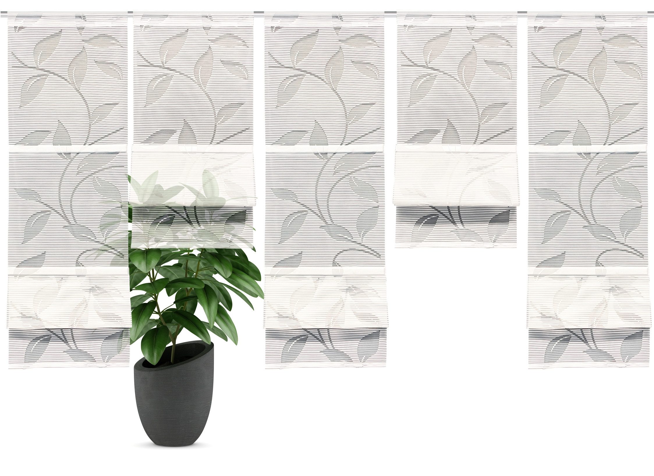 HOME WOHNIDEEN Magnetrollo RANA, mit Stangendurchzug, MAGNETROLLO SET,BAMBUSOPTIK,AUSBRENNER