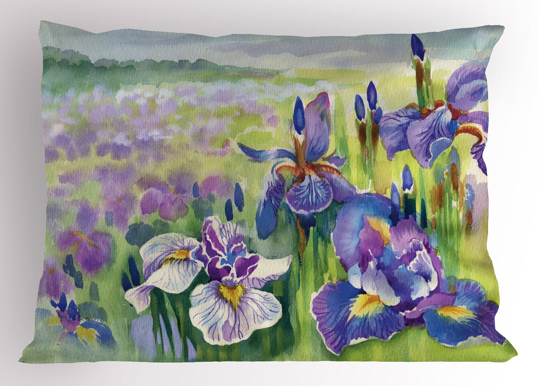 Kissenbezüge Dekorativer Standard King Size Gedruckter Kissenbezug, Abakuhaus (1 Stück), Blumen Nahaufnahme des violetten Blüten