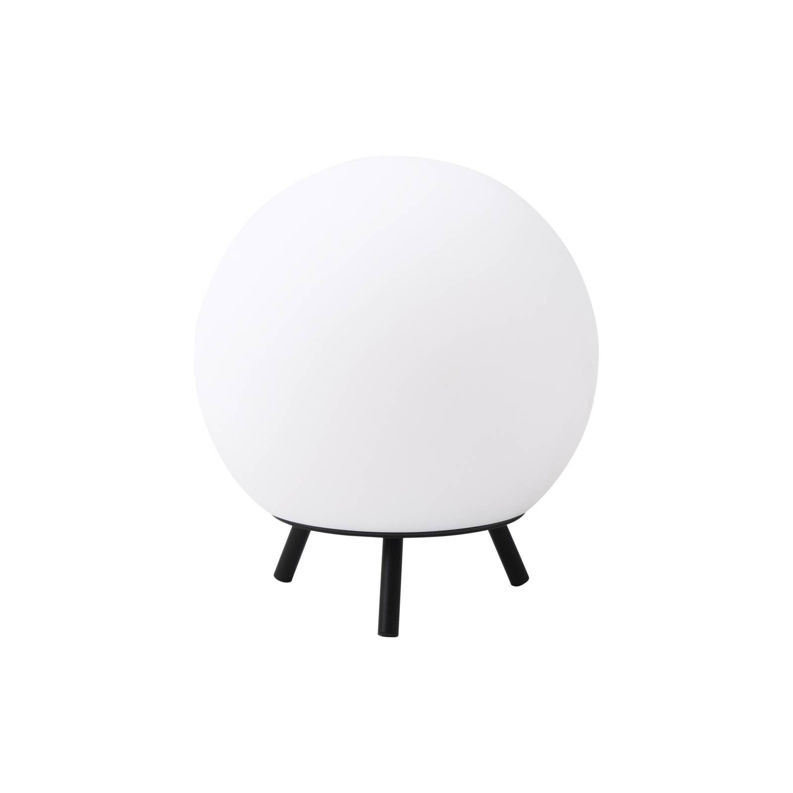 Lindby Außen-Tischleuchte Aurilia, LED, Kunststoff Schwarz warmweiß IP44, 1 x 1,2 W LED, warmweiß