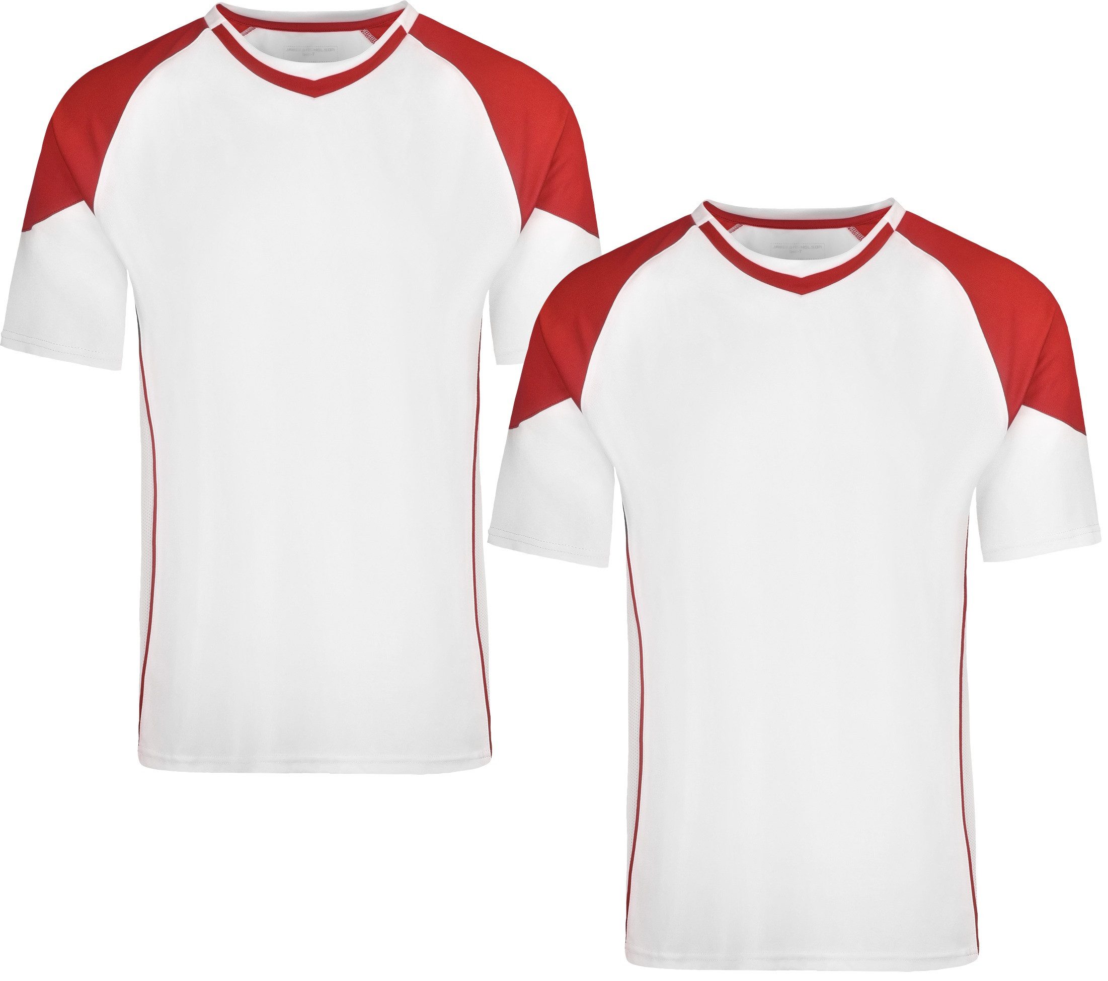 James & Nicholson Funktionsshirt Doppelpack Funktionelles Herren Teamshirt Team-T Shirt JN338 (Spar-Set, 2er-Pack) Atmungsaktiv, feuchtigkeitsregulierend und schnell trocknend