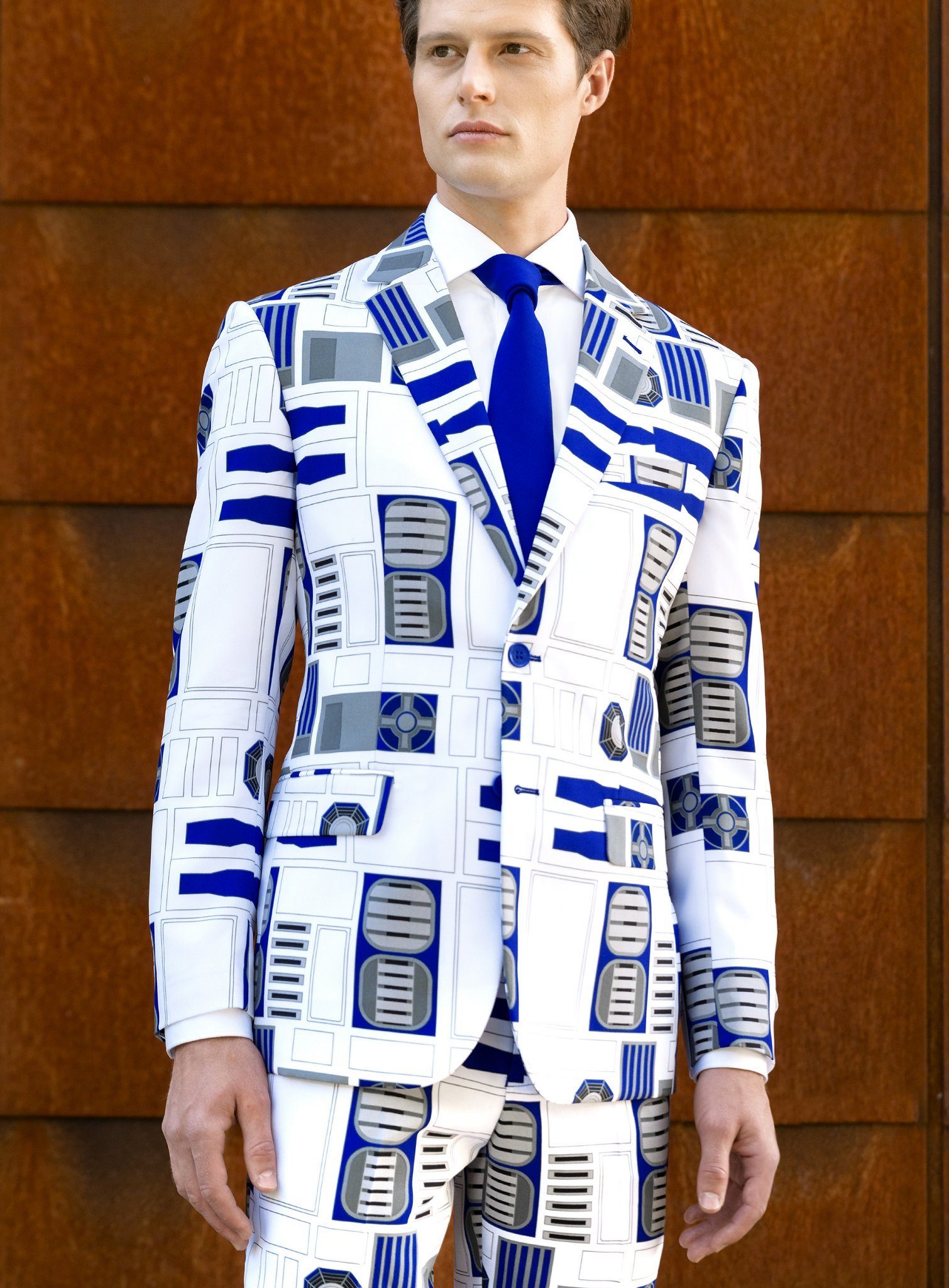 Opposuits Partyanzug R2D2 Partyanzug Karneval Faschingskostüm Herren, Das ist der Droide, den ihr sucht: stilvoller Star Wars Herrenanzug