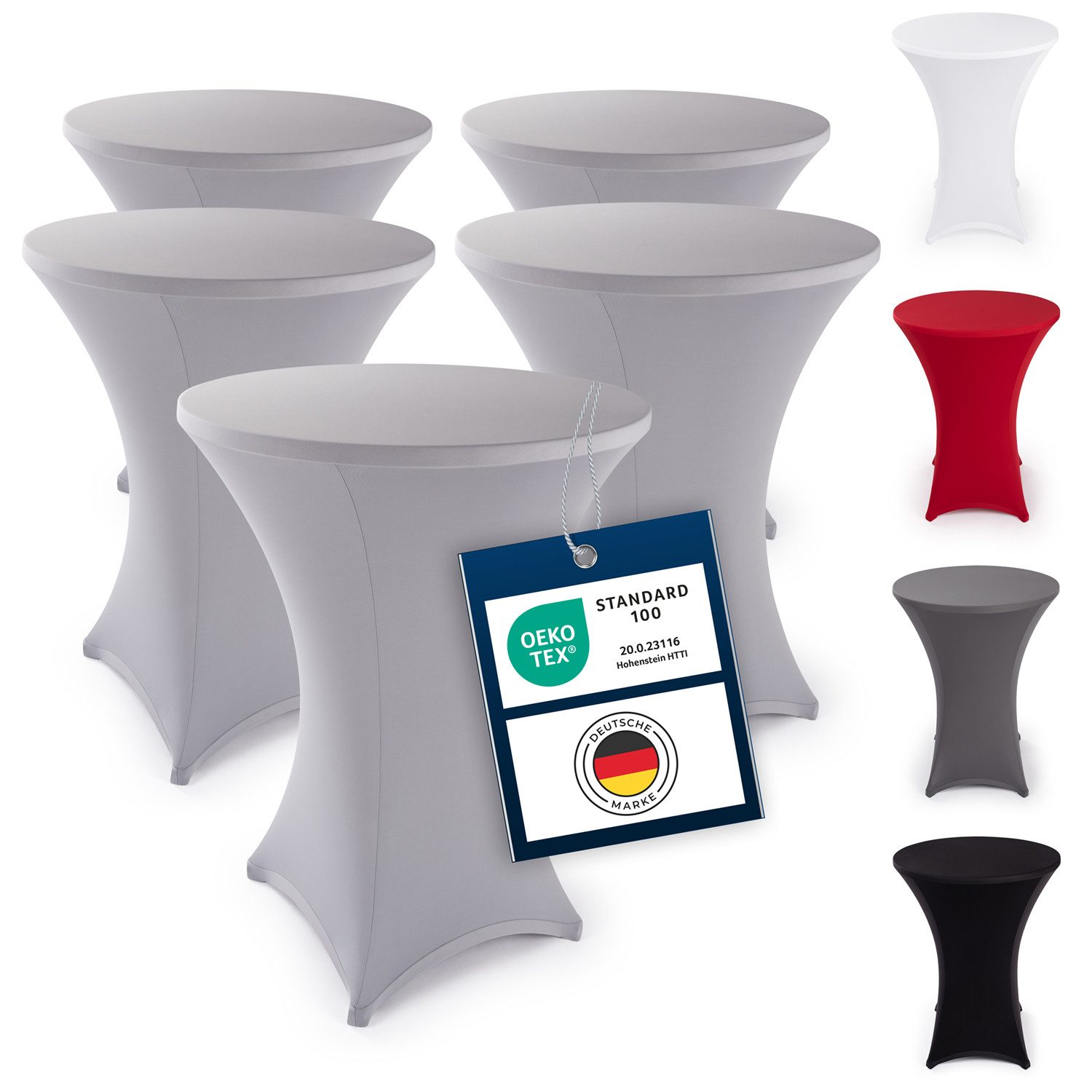 Blumtal Hussen-Set Stehtisch, Elegante Stehtischhusse für Bistrotische