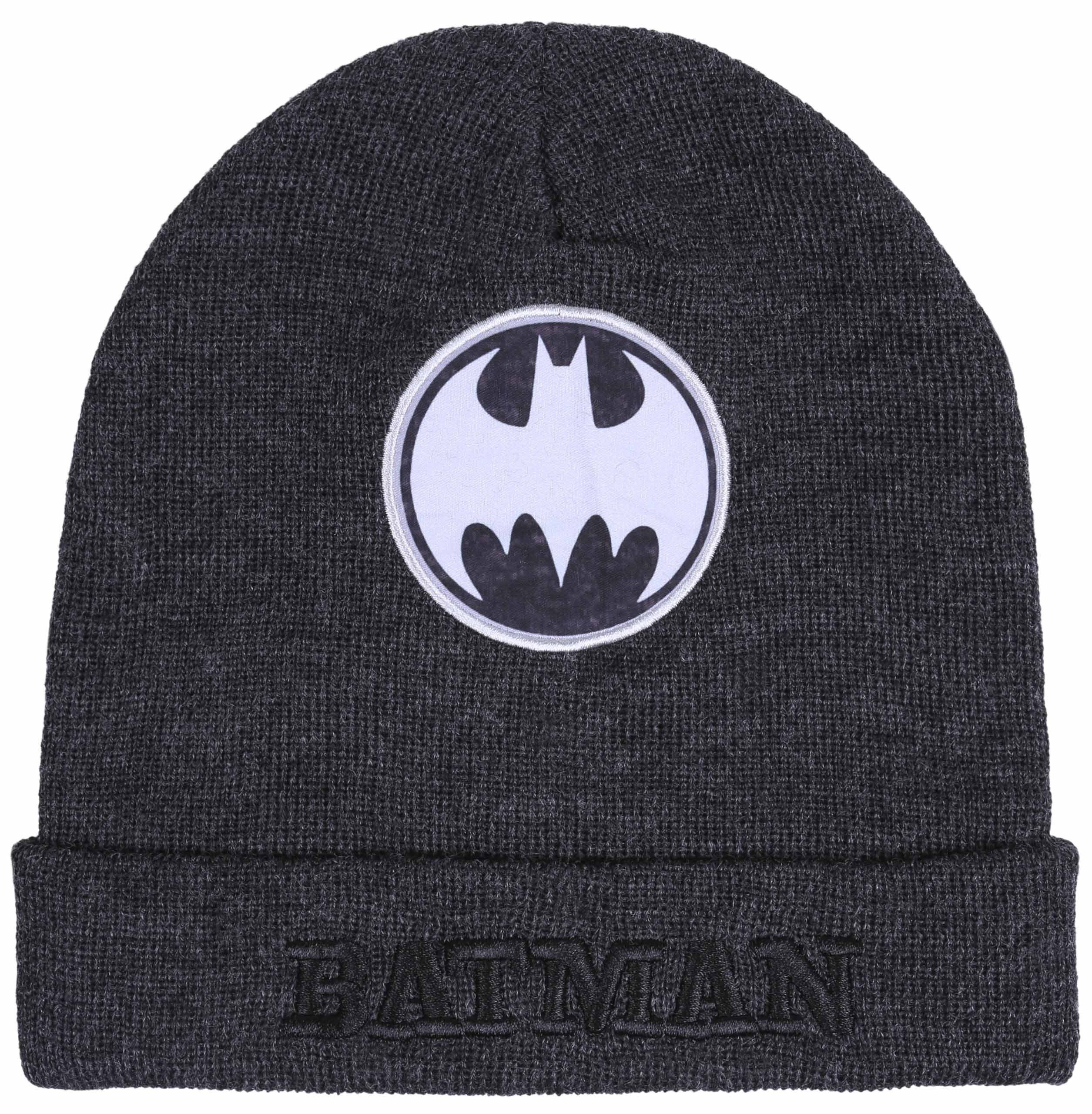 Sarcia.eu Beanie Dunkelgraue Jungenmütze mit Aufnäher von Batman-Logo 54