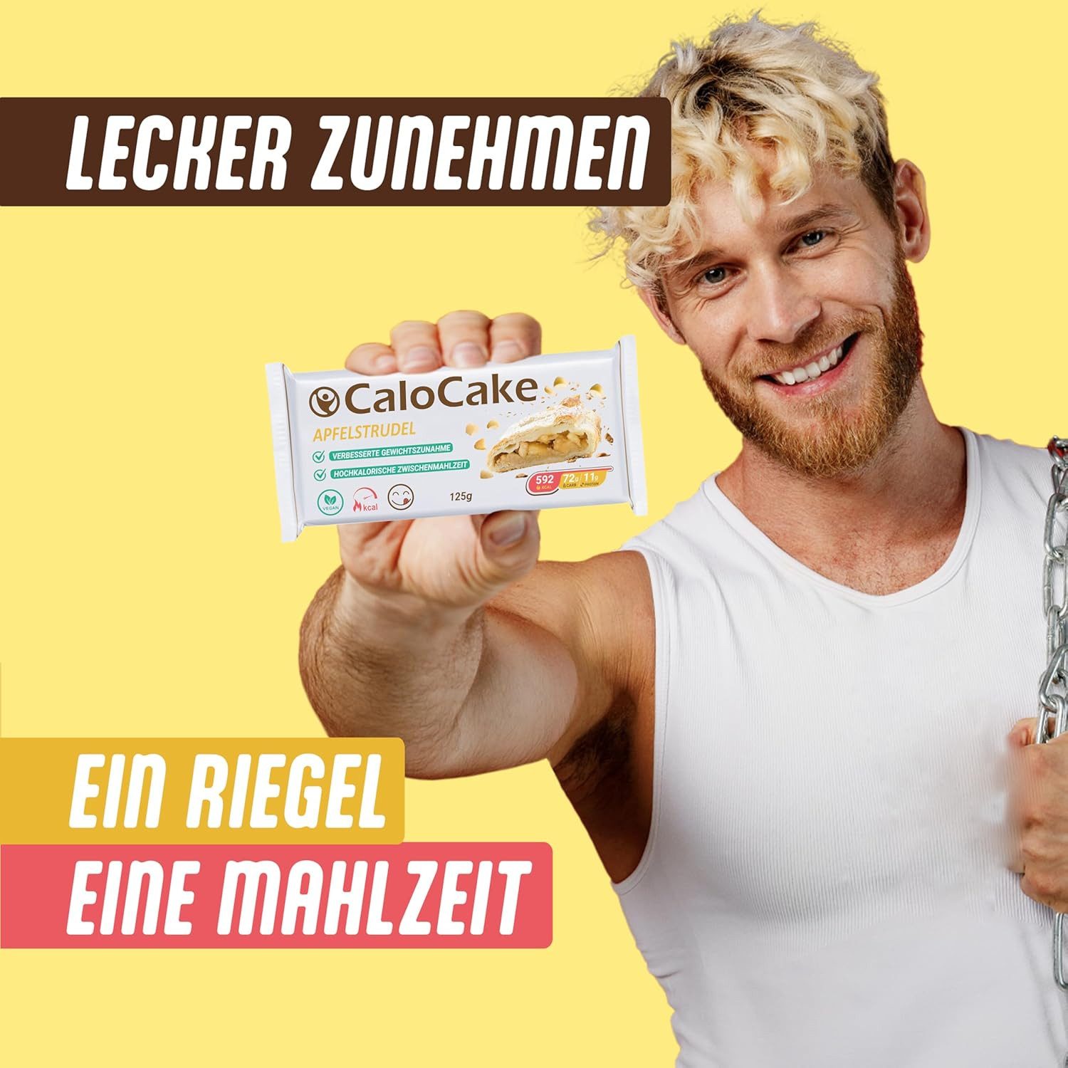 CaloVital Zunehmen mit CaloCake Energieriegel mit 592 Kalorien Gewichtszunahme Riegel, 3000 g
