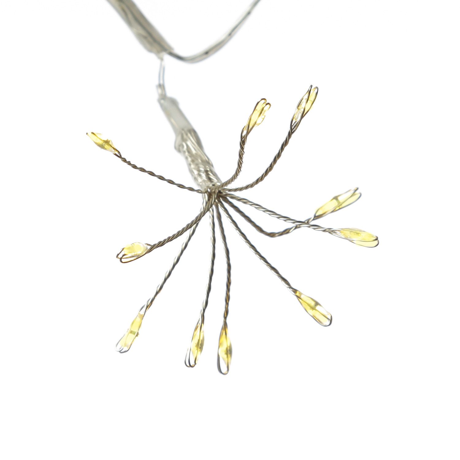 MARELIDA LED-Lichterkette Pusteblume Feuerwerk Blume 5 Blüten Deko Girlande 50LED L: 1m Timer, 50-flammig – Bild 4 von 5