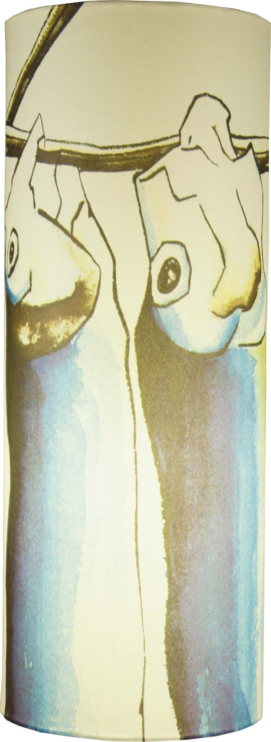Guru-Shop Deckenleuchten Pendelleuchte Kokopelli Oliva H1120-4, Leuchtmittel nicht inklusive 47 cm-blau
