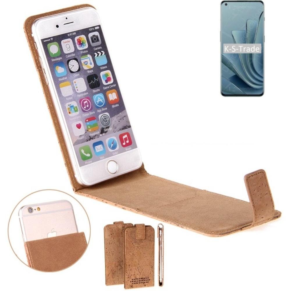 K-S-Trade Handyhülle für OnePlus 10 Pro, Handyhülle Kork Hülle Flipstyle Case Schutzhülle Kork Case