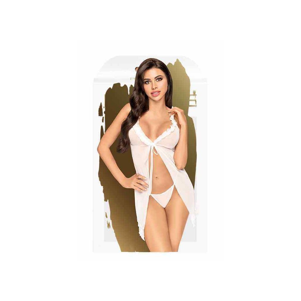 PENTHOUSE LINGERIE Babydollkleid PENTHOUSE After Sunset White S - XL  (2-tlg., mit String)