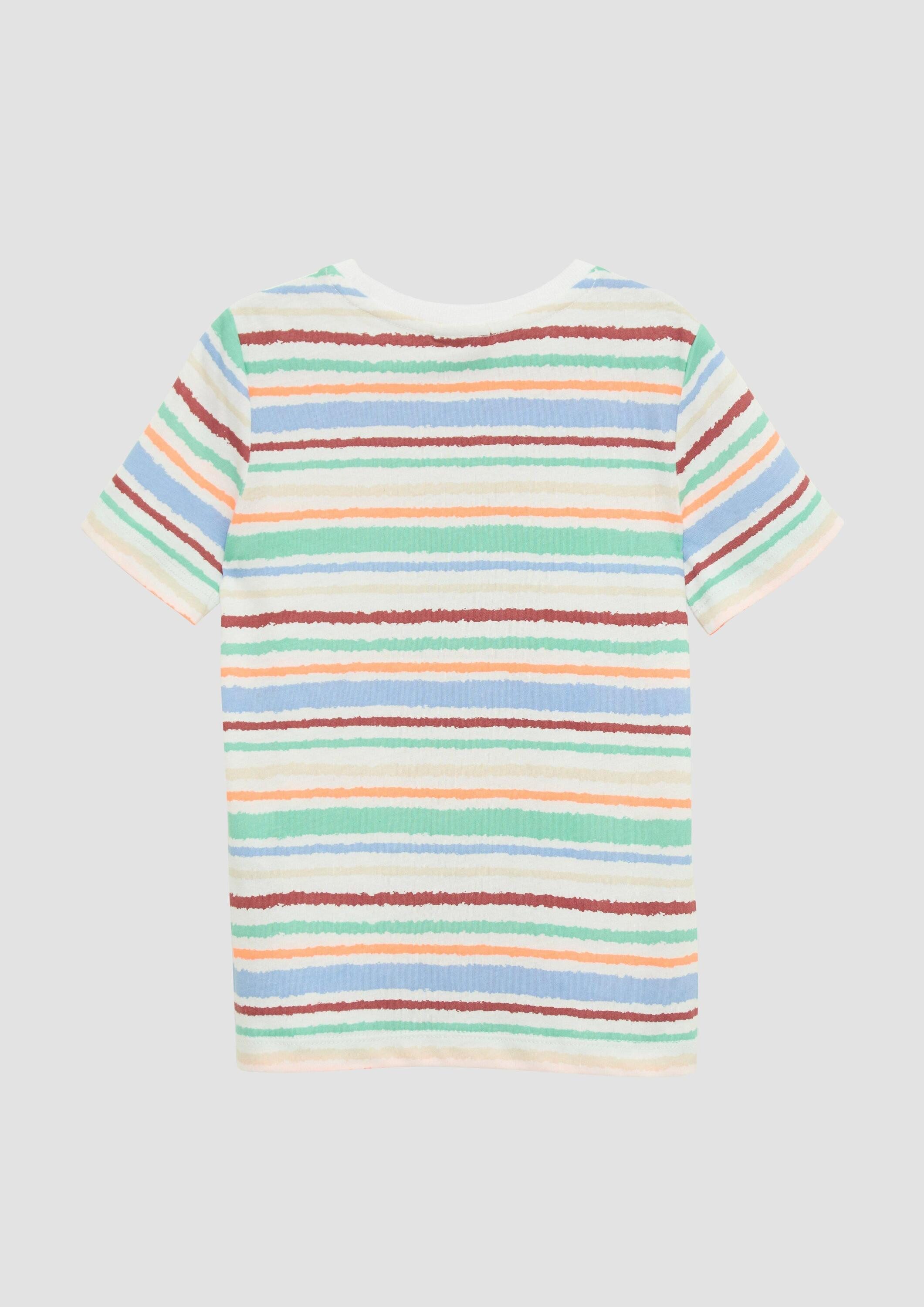 s.Oliver Kurzarmshirt T-Shirt T-Shirt mit All-over-Print