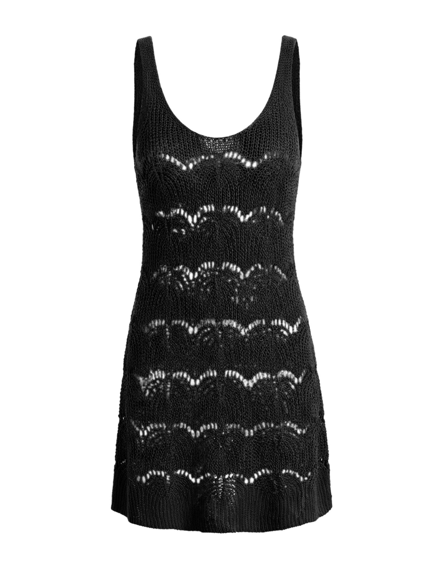 Imily Bela Strandkleid Damen Häkelstrick Beach Bikini Cover-Up Strandüberwurf Casual (Packung, 1-tlg., 1per-Pack) Lochmuster gehäkelt in Unifarbe – Bild 5 von 5