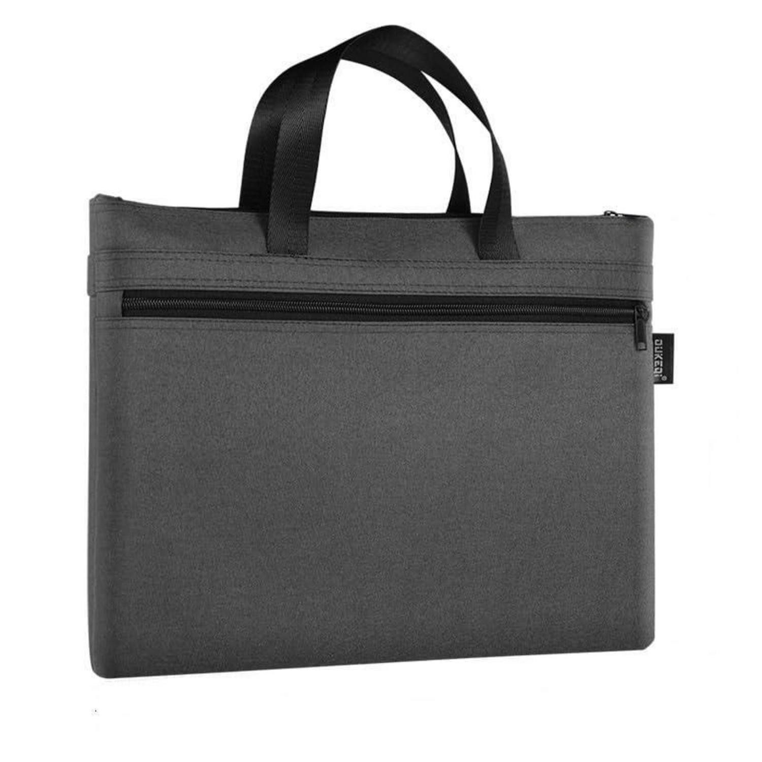 LuxusKollektion Aktentasche Aktentasche A4 2-Taschen Oxford Grau