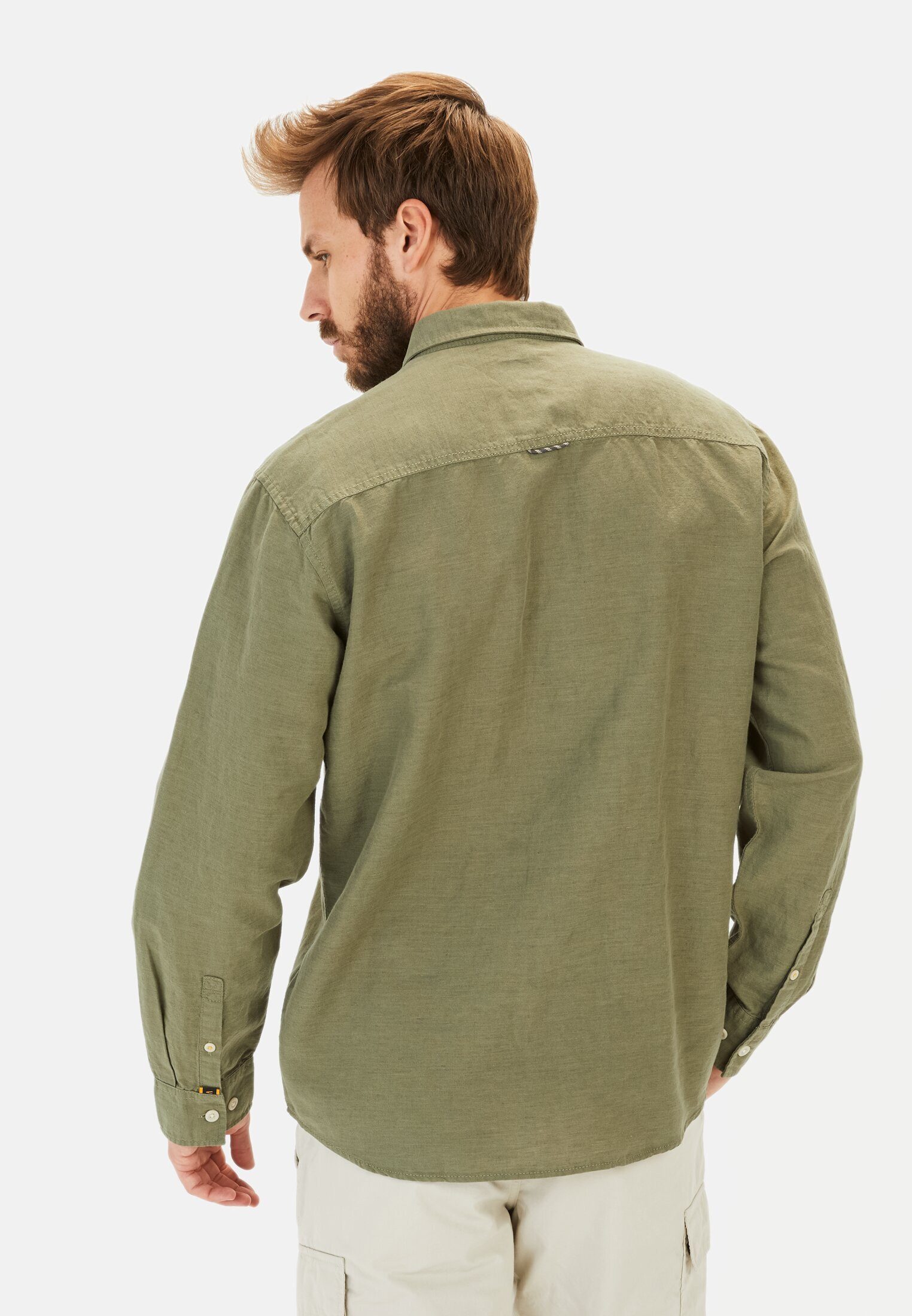 camel active Langarmhemd mit Soft-Wash-Veredelung Langarm Kentkragen Kentkr günstig online kaufen