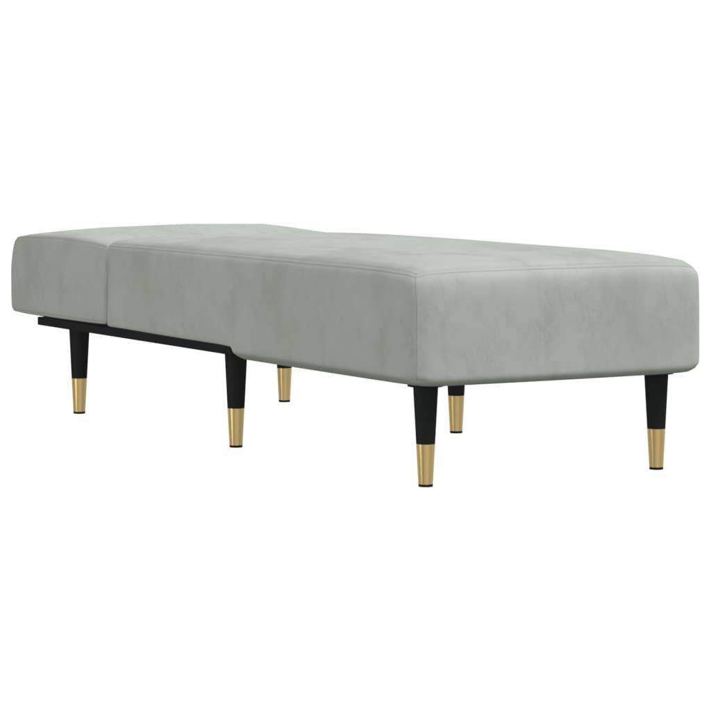 vidaXL Chaiselongue Chaiselongue Hellgrau Samt, 1 günstig online kaufen