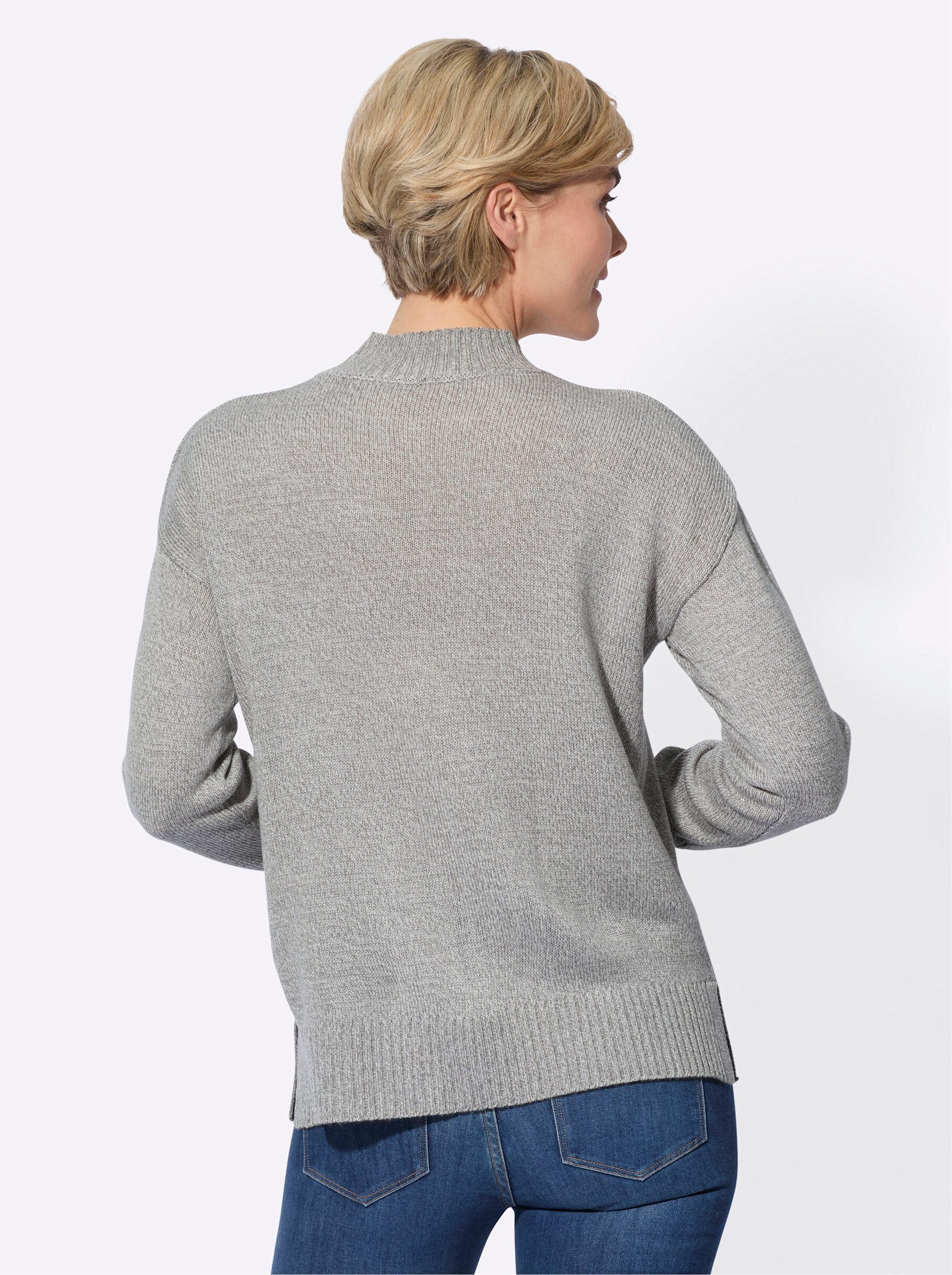 Witt Strickpullover Stehkragen-Pullover Langarm Jersey