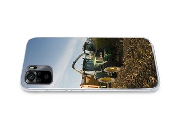 MuchoWow Handyhülle Traktor - Anhänger - Mais - Grün - Landleben, Phone Case, Handyhülle Xiaomi Redmi Note 10, Silikon, Schutzhülle
