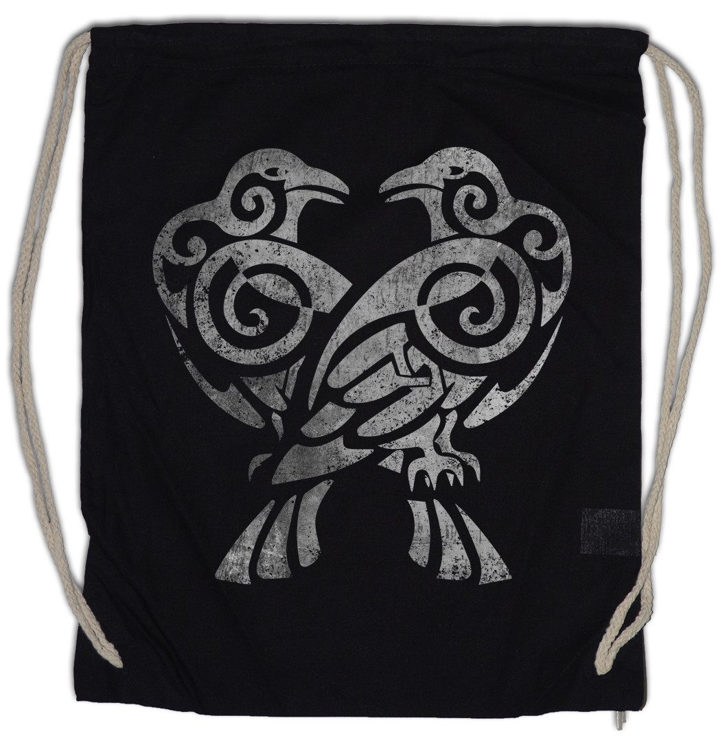 Turnbeutel Hugin And Munin IV Turnbeutel Runen Runes Raben Walhalla Odin Thor