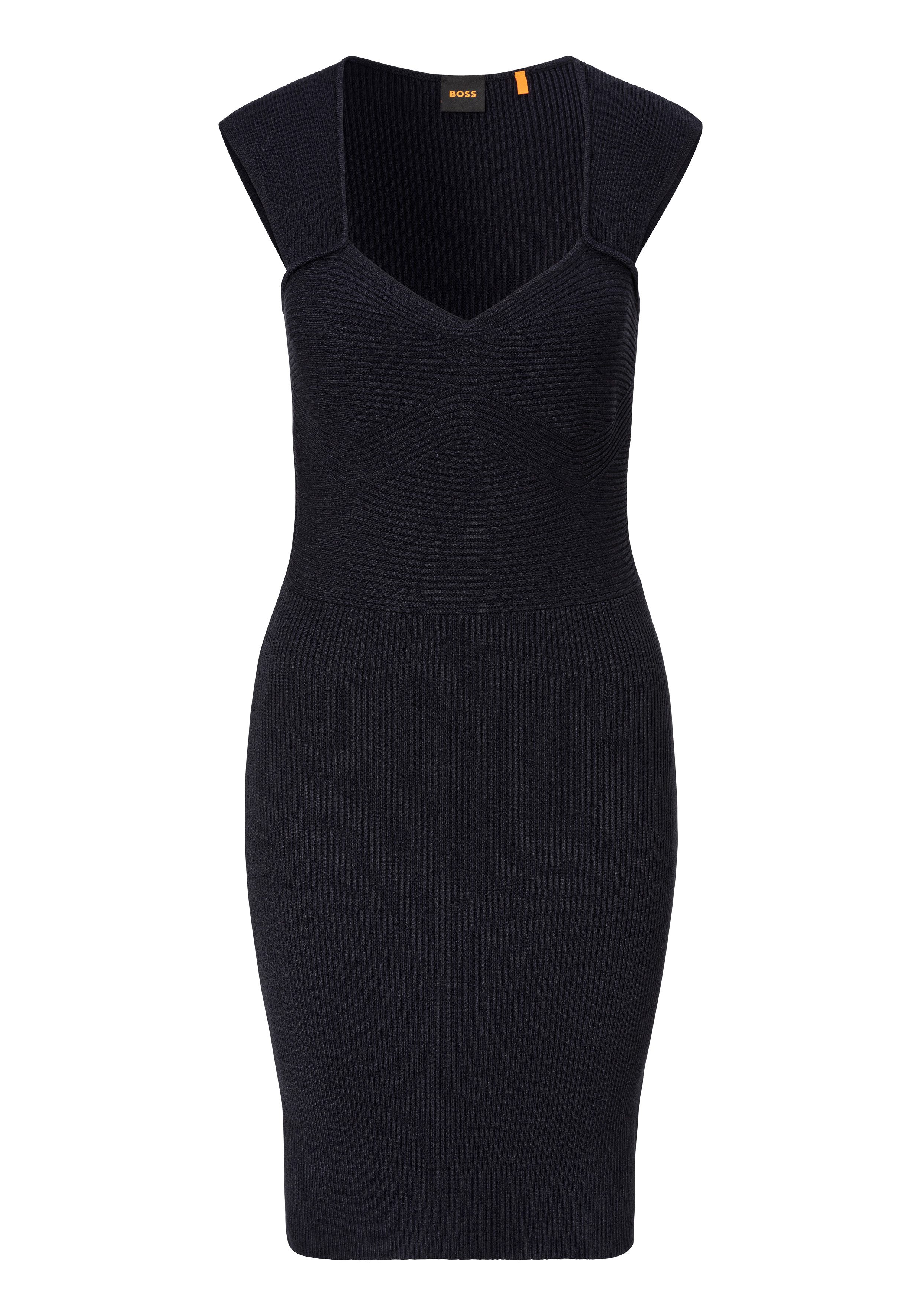 BOSS ORANGE Strickkleid Foberts Premium Damenmode in Rippoptik günstig online kaufen