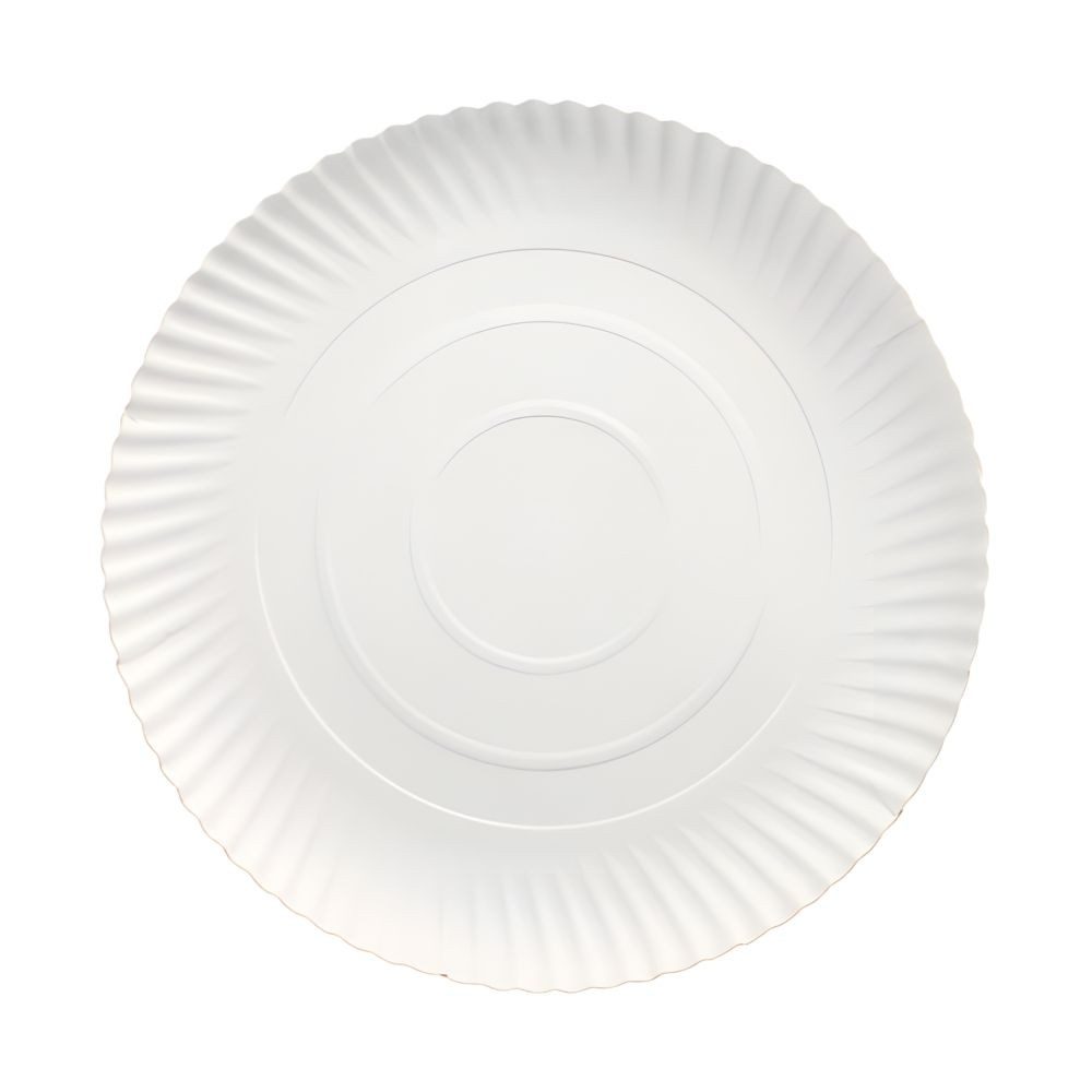 PAPSTAR Pappteller Teller, Pappe pure rund Ø 24 cm, 2 cm weiss 50 Stk