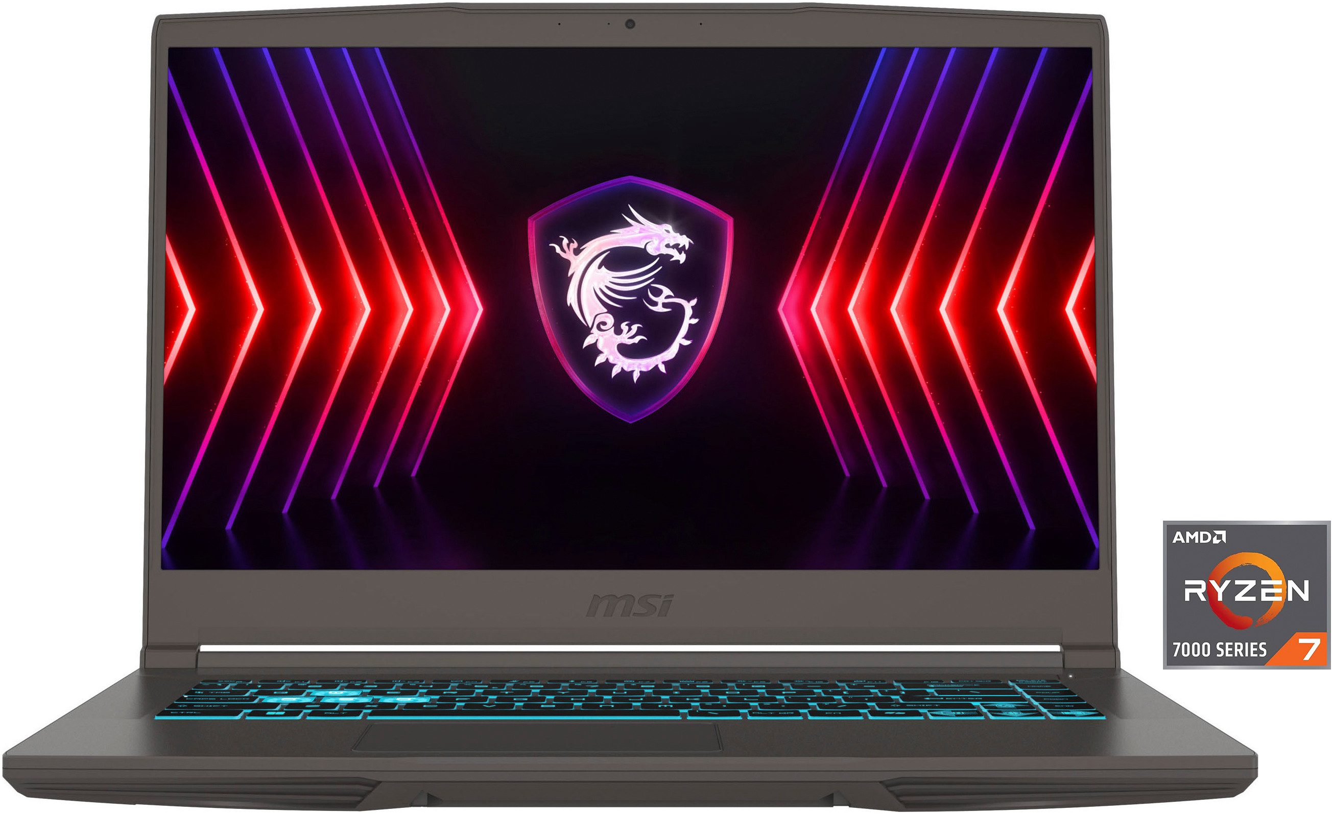 MSI Thin A15 B7VE-407 Gaming-Notebook (39,6 cm/15,6 Zoll, AMD Ryzen 7 7735HS, GeForce RTX 4050, 1000 GB SSD)