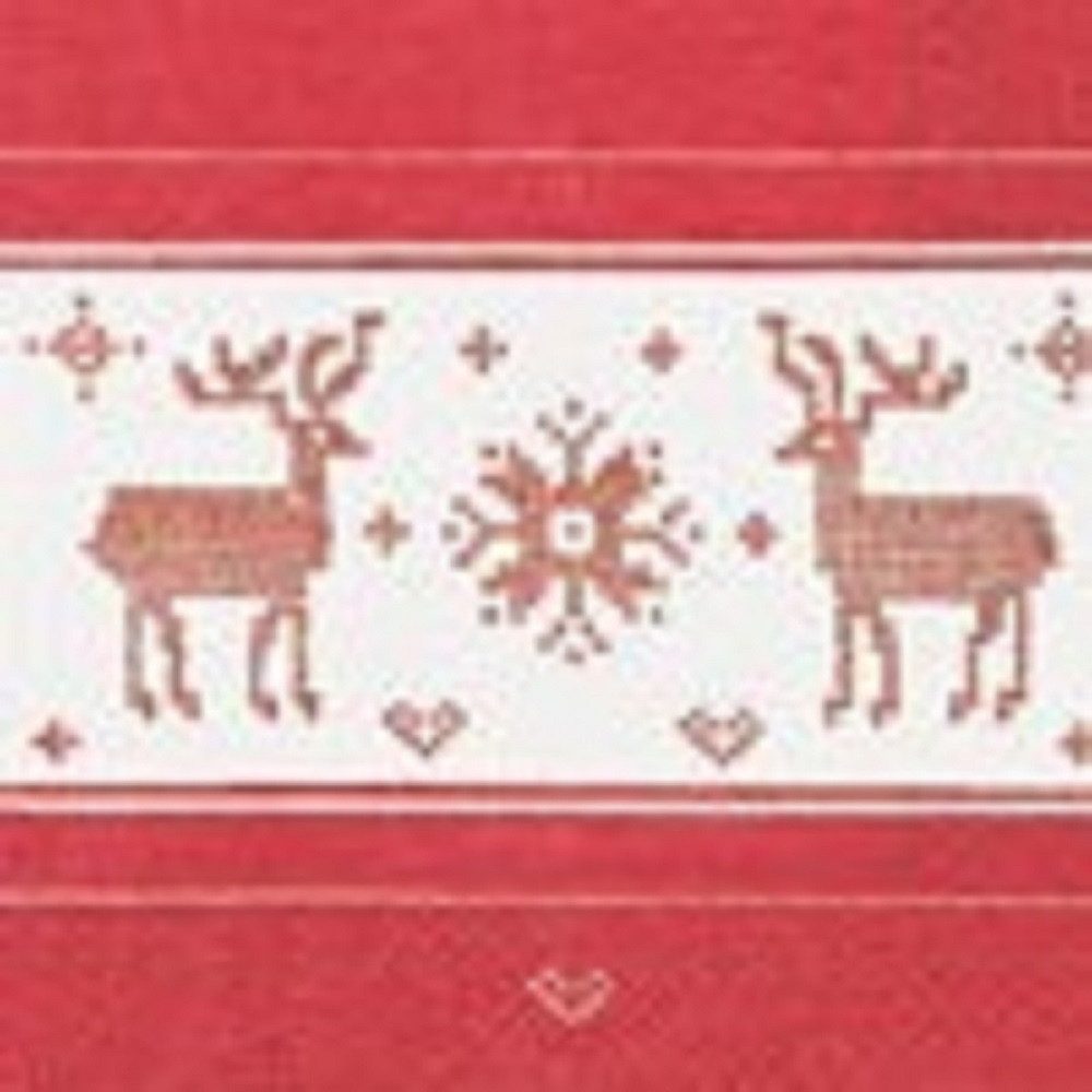 Paper+Design Papierserviette 20 LUNCH SERVIETTEN 33x33cm. ELCHE ROT/WEISS