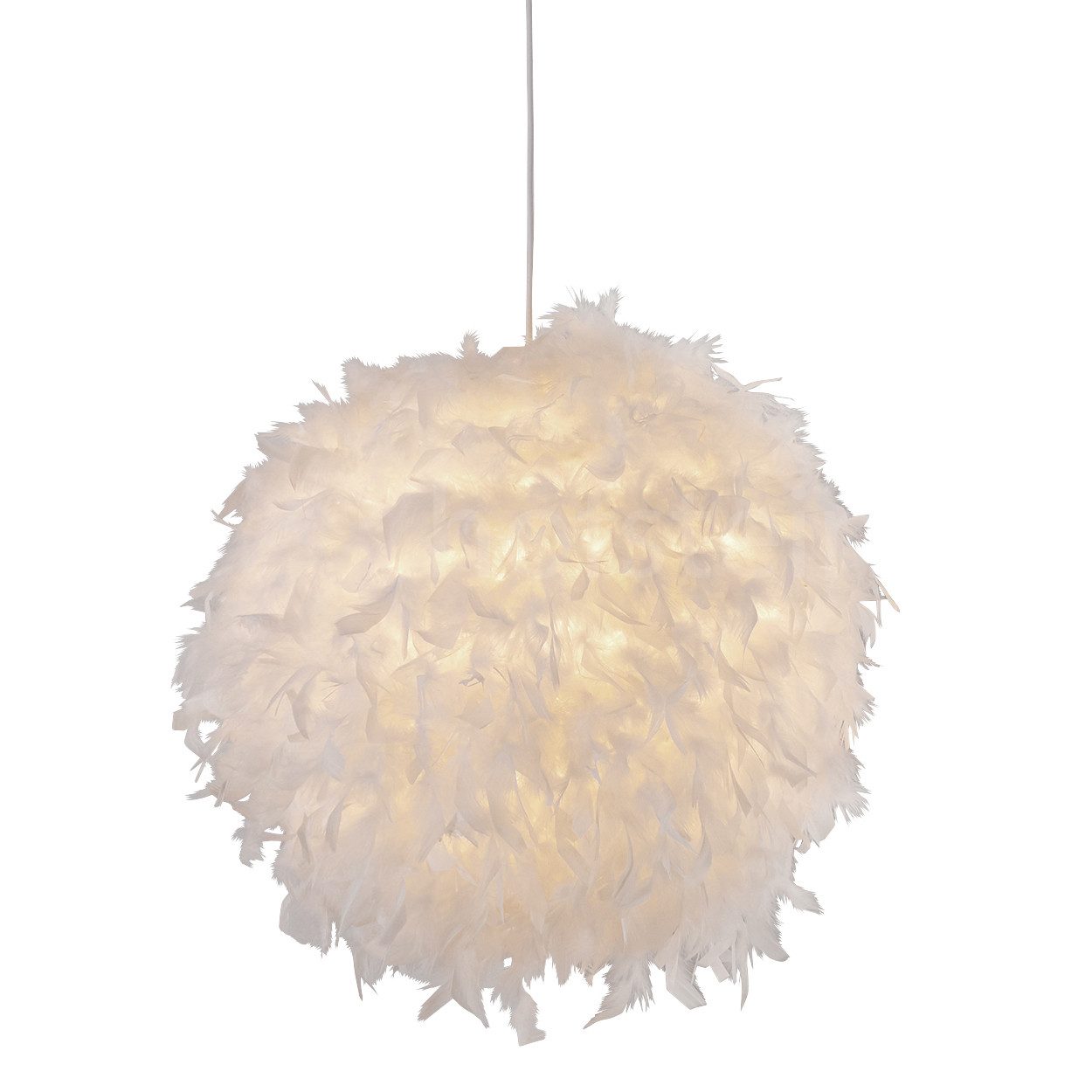 hofstein Pendelleuchte »Robella« moderne Hängelampe aus Metall/Kunststoff mit Federn in Weiß, ohne Leuchtmittel, Ø50cm, Höhe 160cm (kürzbar), E27. € 69,99