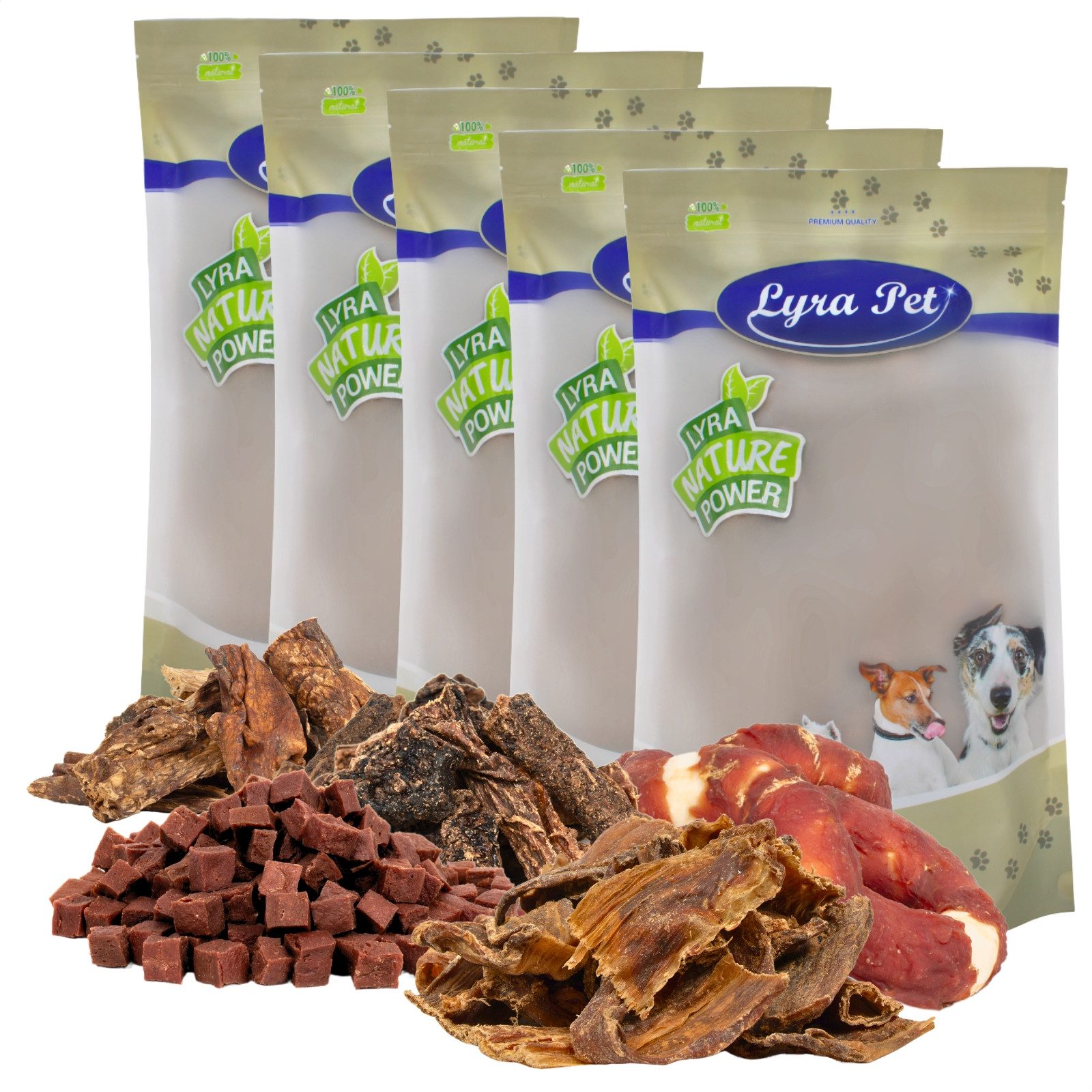 Lyra Pet Lyra Pet® Hunde Kausnack Probier Mix - Rind, Lamm & Ente Rind, Ergänzungsfutter für: Hund