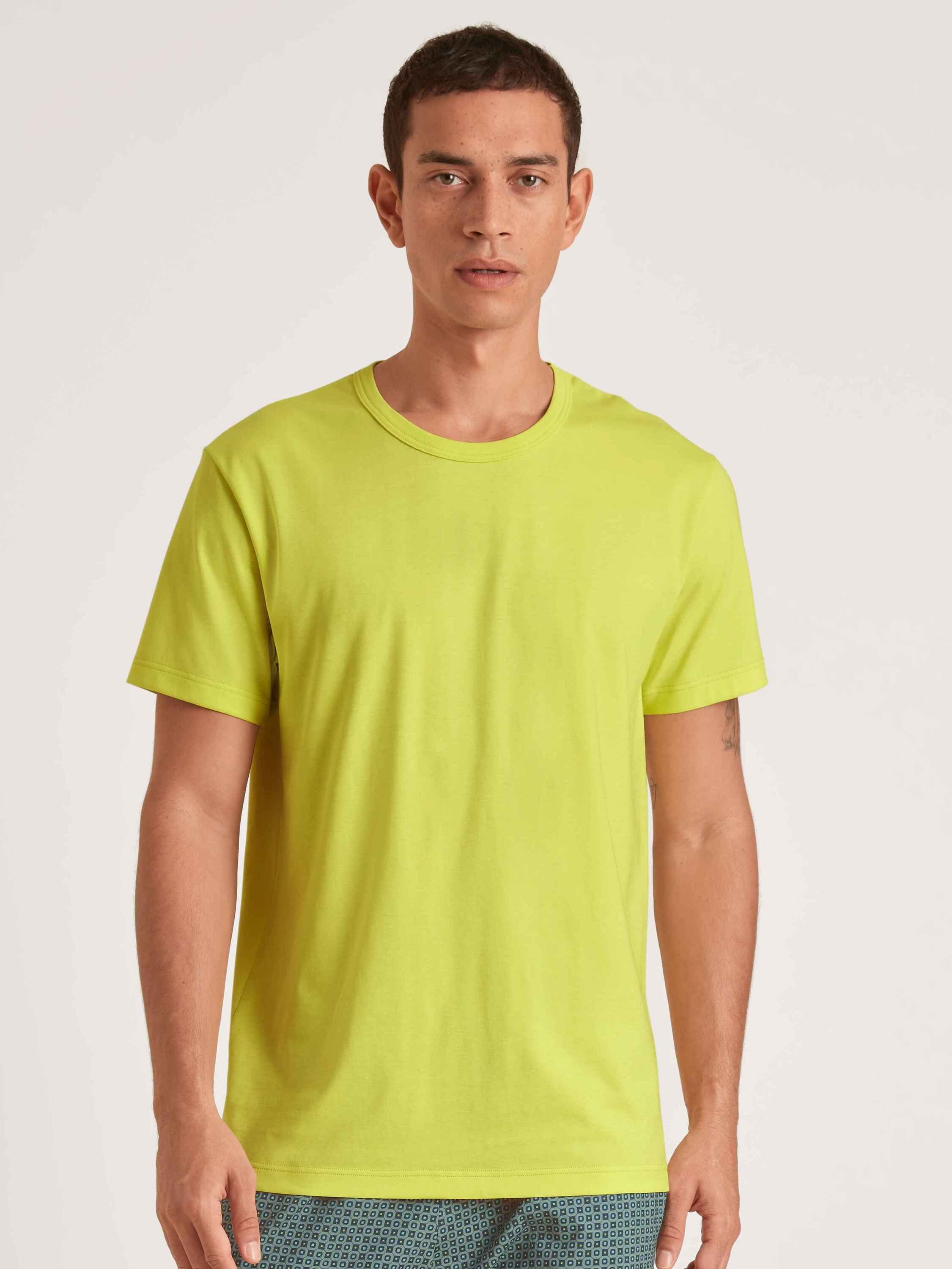 CALIDA Kurzarmshirt Kurzarm-Shirt, Rundhals (1-tlg) lemonade green