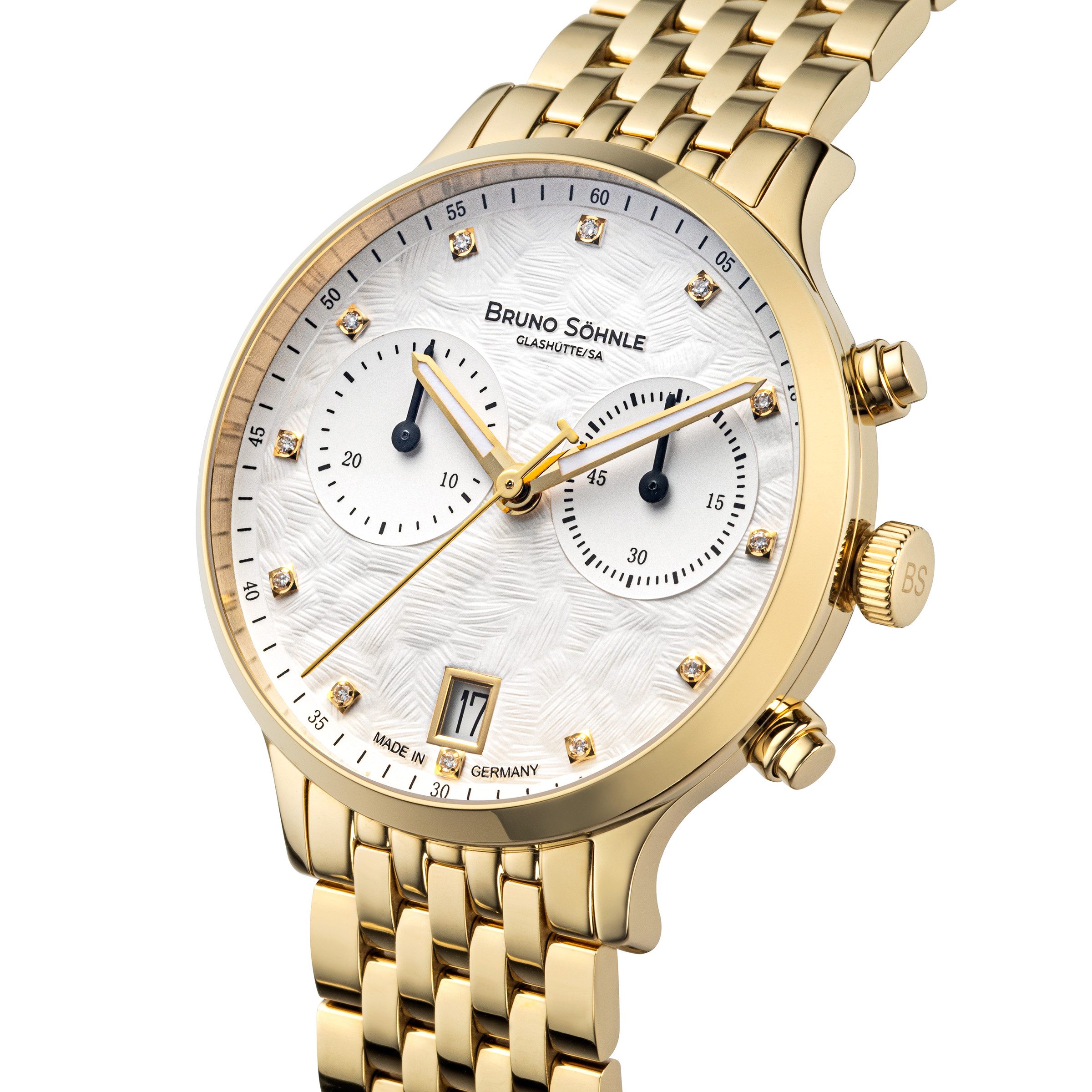 BRUNO SÖHNLE Chronograph Damenuhr Glashütte Bruno Söhnle Bologna Chronograph IPG