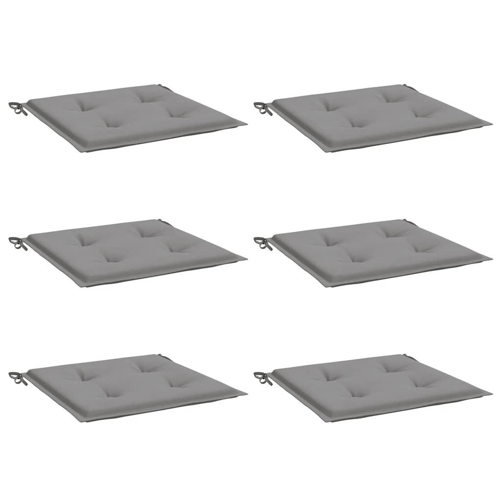 vidaXL Sitzauflage Gartenstuhl-Kissen 6 Stk. Grau günstig online kaufen