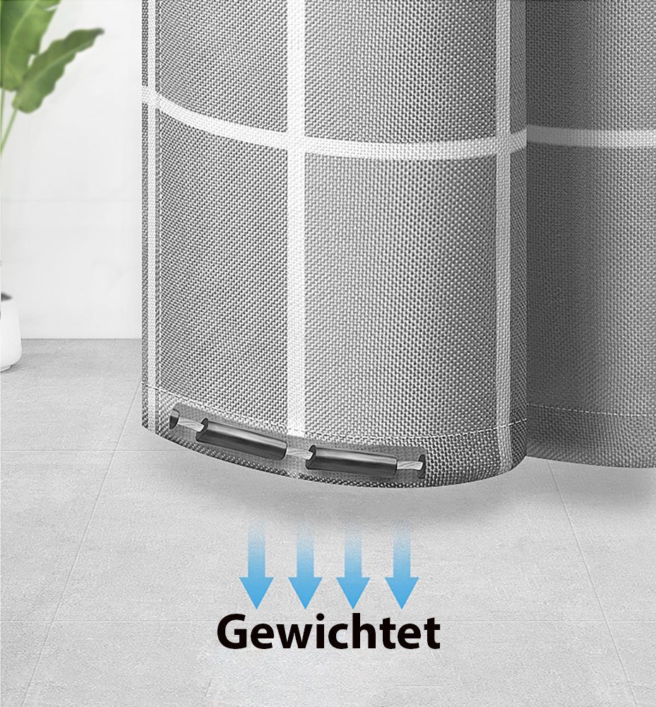 Fanci Home Duschvorhang Kariert Polyester Anti-Schimmel Textil wasserdicht günstig online kaufen