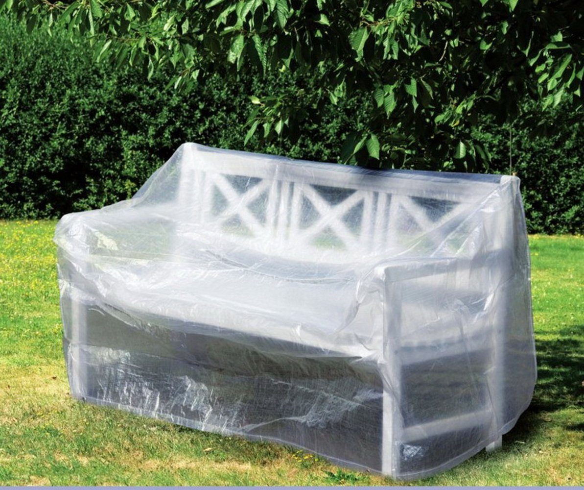 Jürgen Westerholt GmbH Winterschutzhaube Schutzhaube für Gartenbänke Schutzabdeckung Schutzhülle 160 cm Lang, transparent, mit Ösen zum Besfestigen – Bild 3 von 3